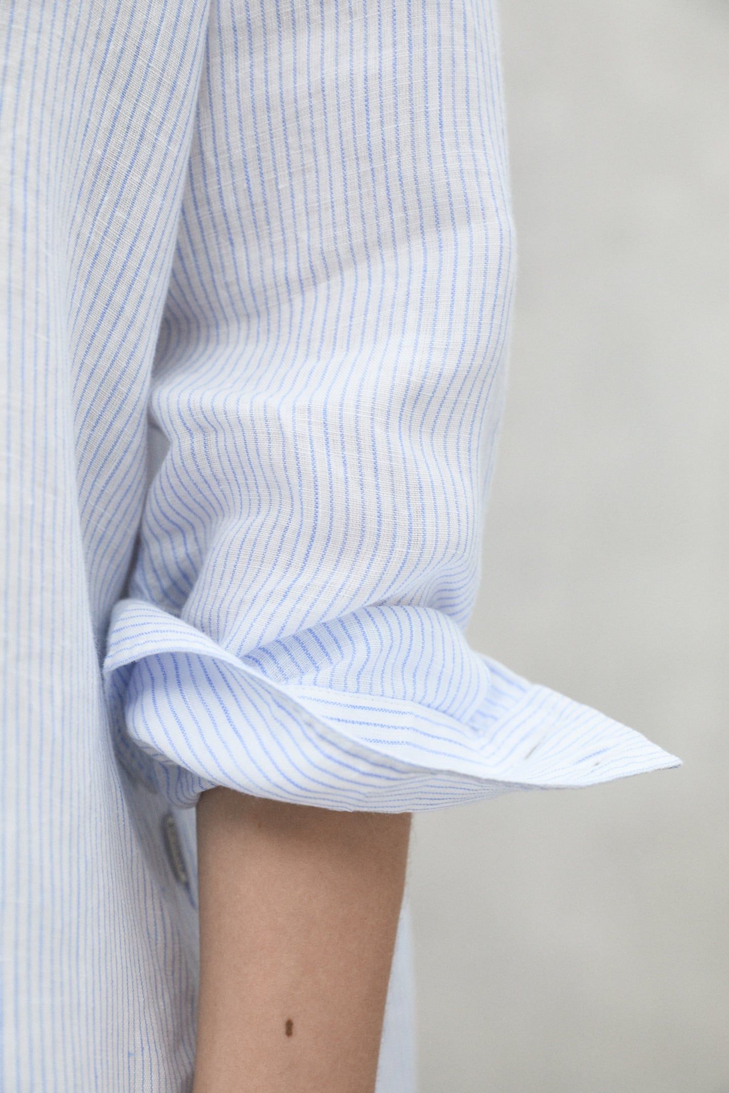DARIAALF LINEN STRIPES SHIRT WHITE SKY BLUE STRIPES 7