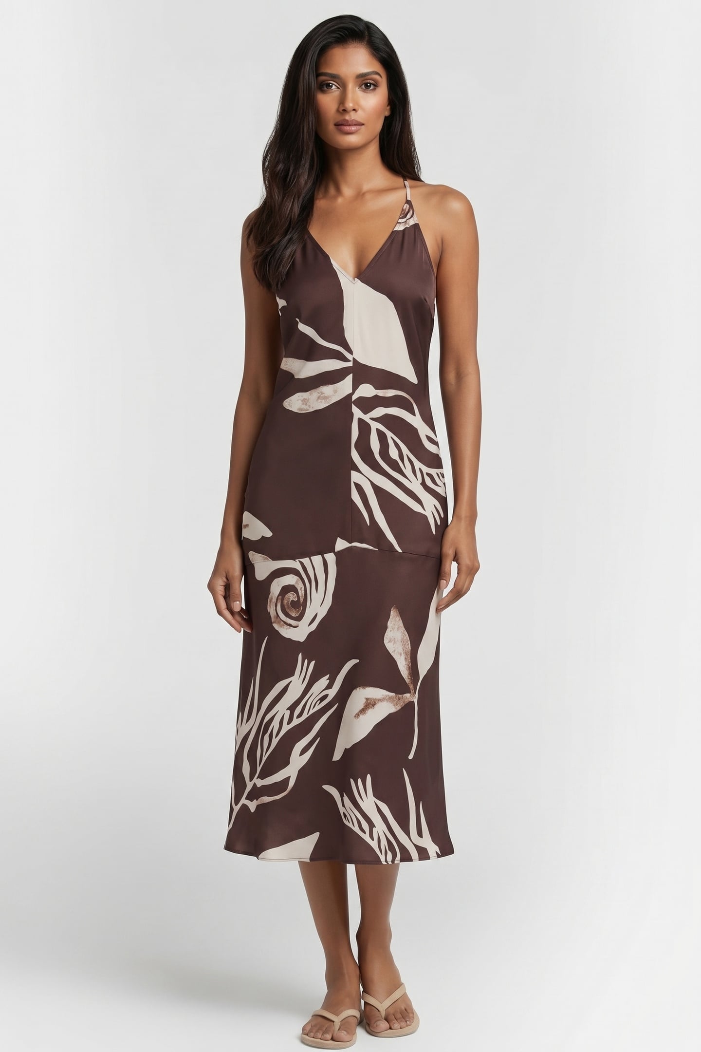 HIRA DRESS BROWN 1