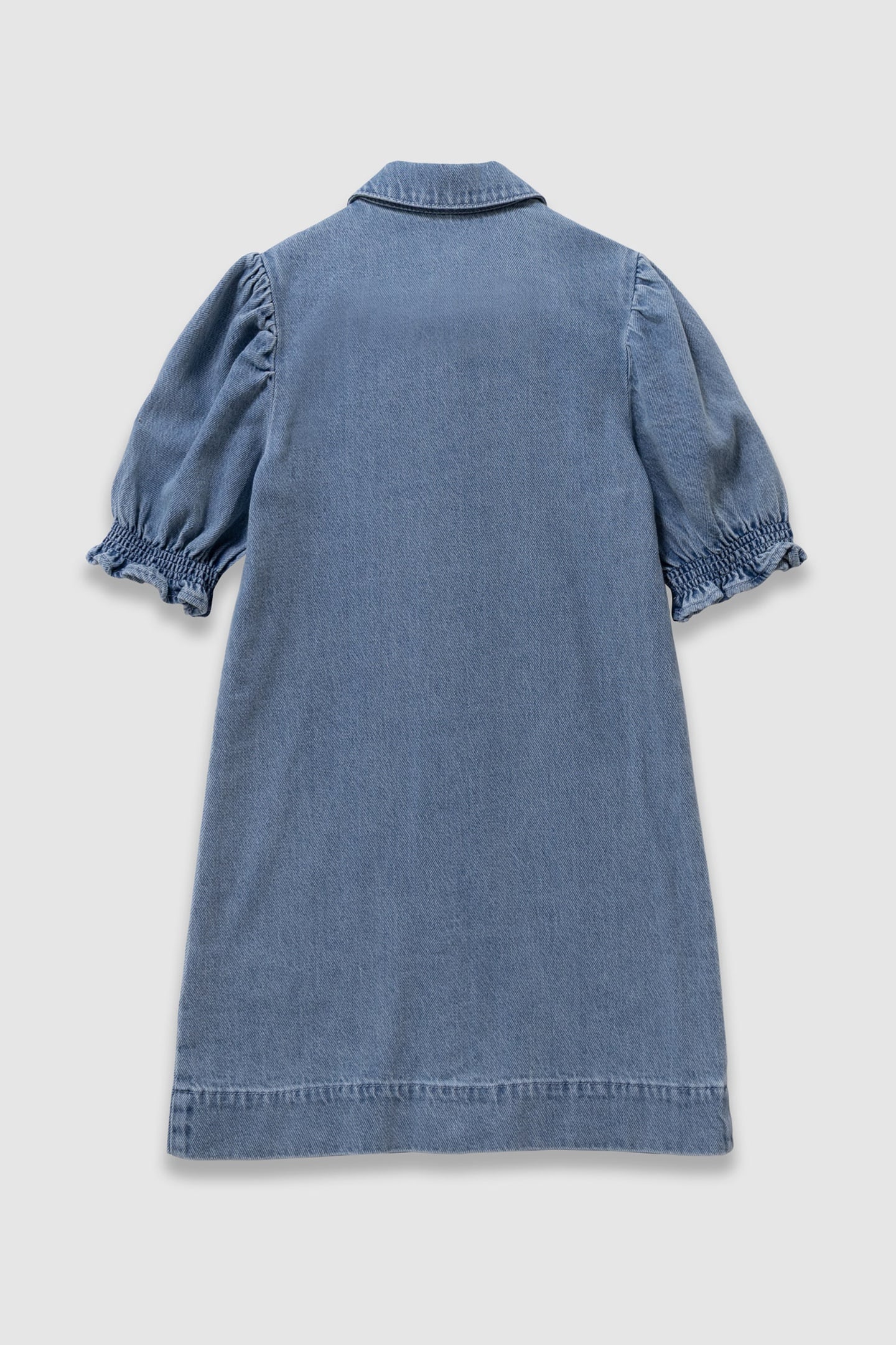 BLUE DENIM DRESS WITH EMBROIDERY FRONT PANEL 2