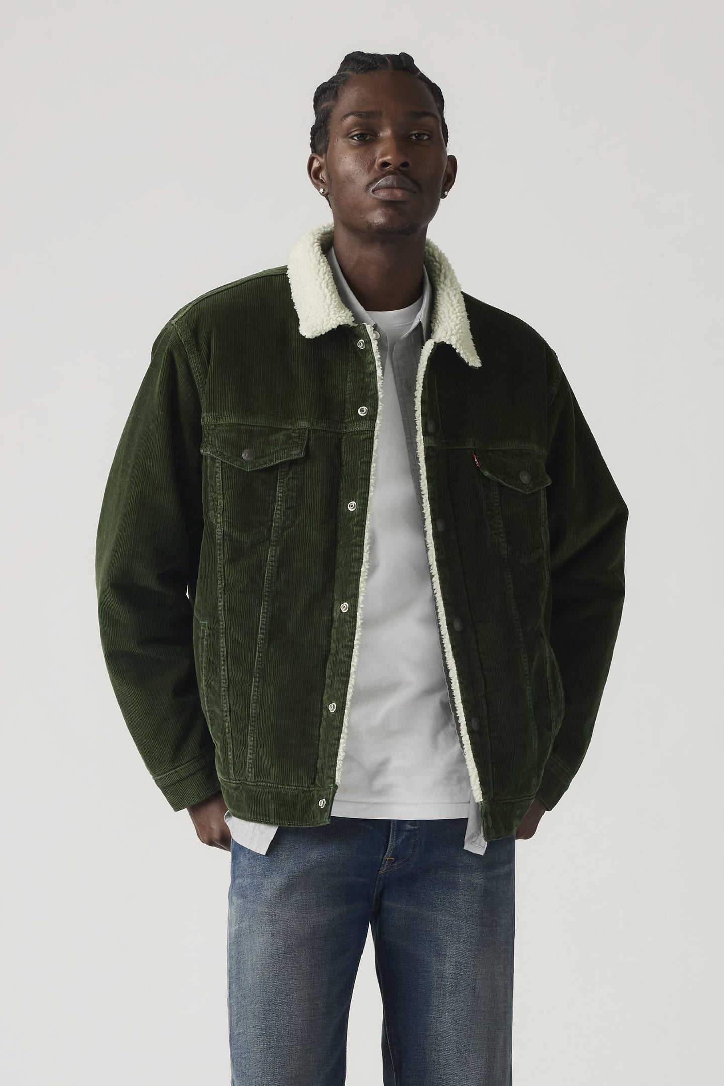 RELAXED FIT SHERPA TRUCKER JACKET 1