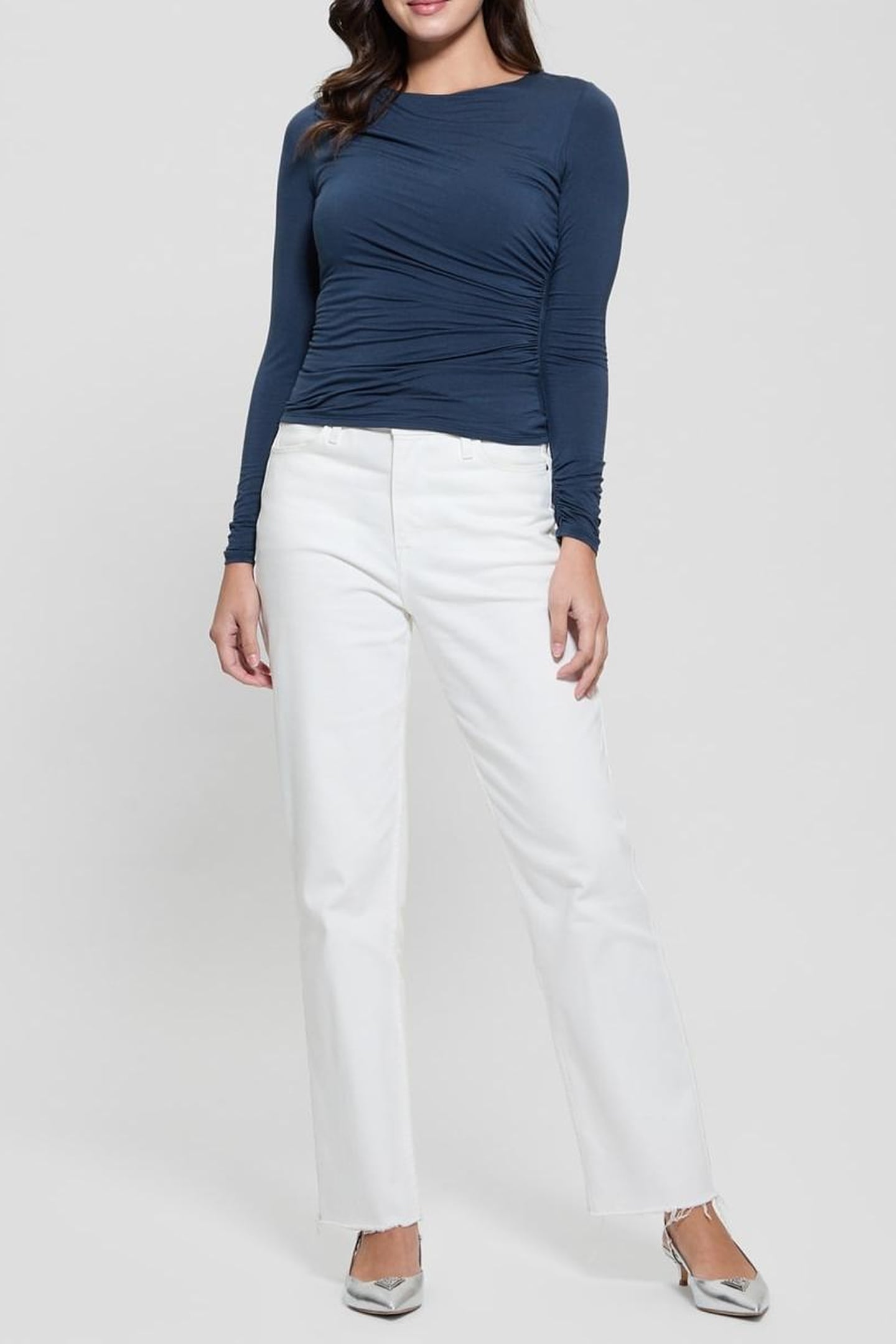 GUESS ECO LS SHIRRED NOELLE TO COBALT BLUE 1