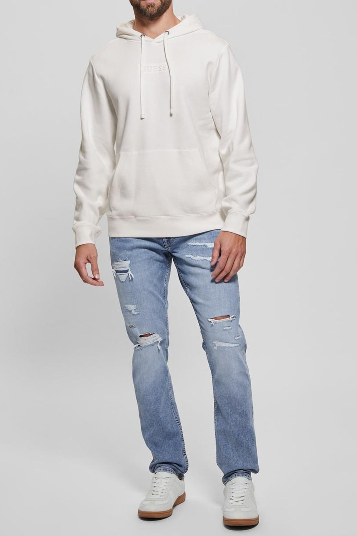 GUESS ECO ROY EMBOSSED GUESS H SALT WHITE 2