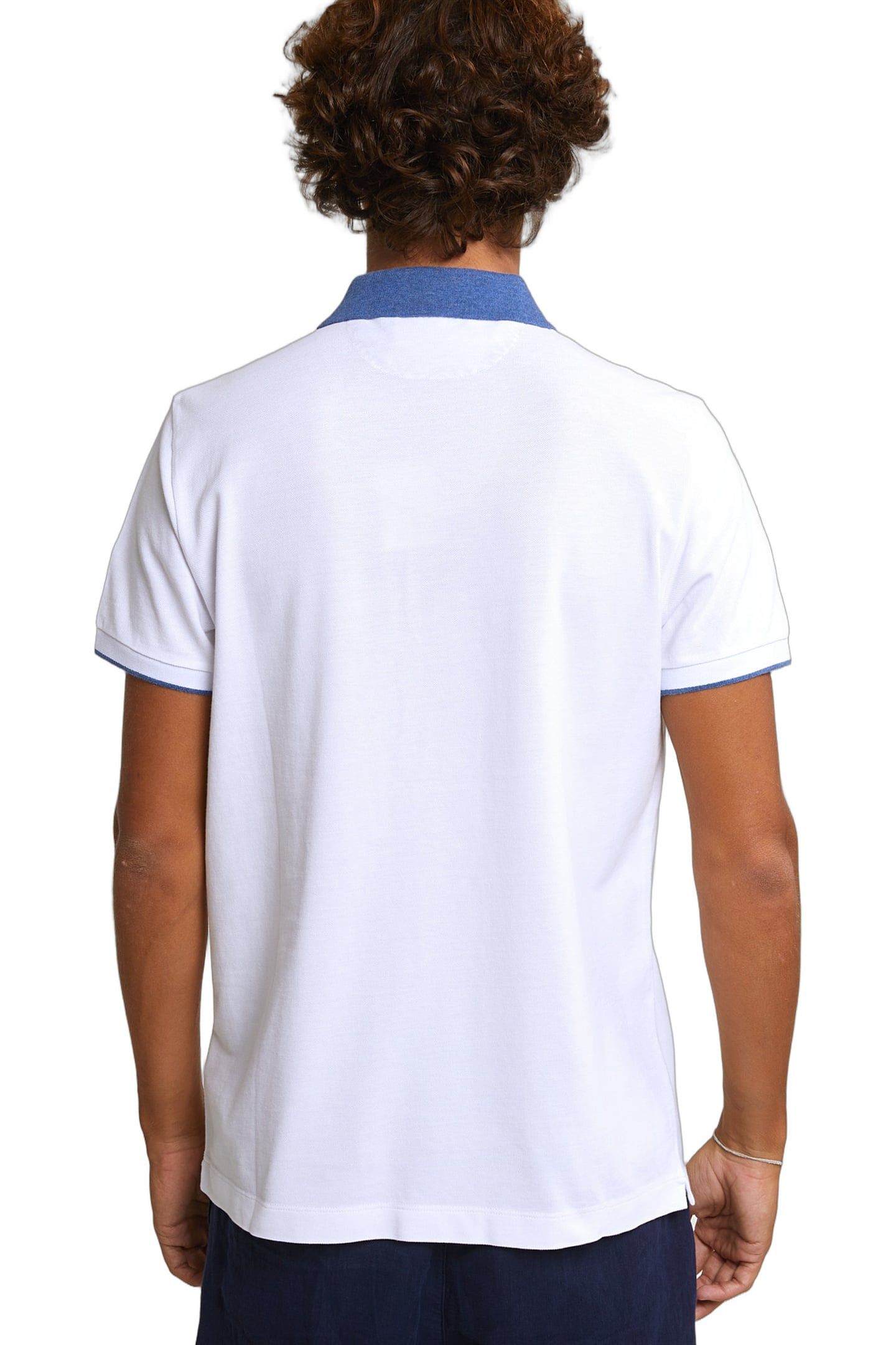CUSTOM FIT FANCY COTTON POLO WHITE 3