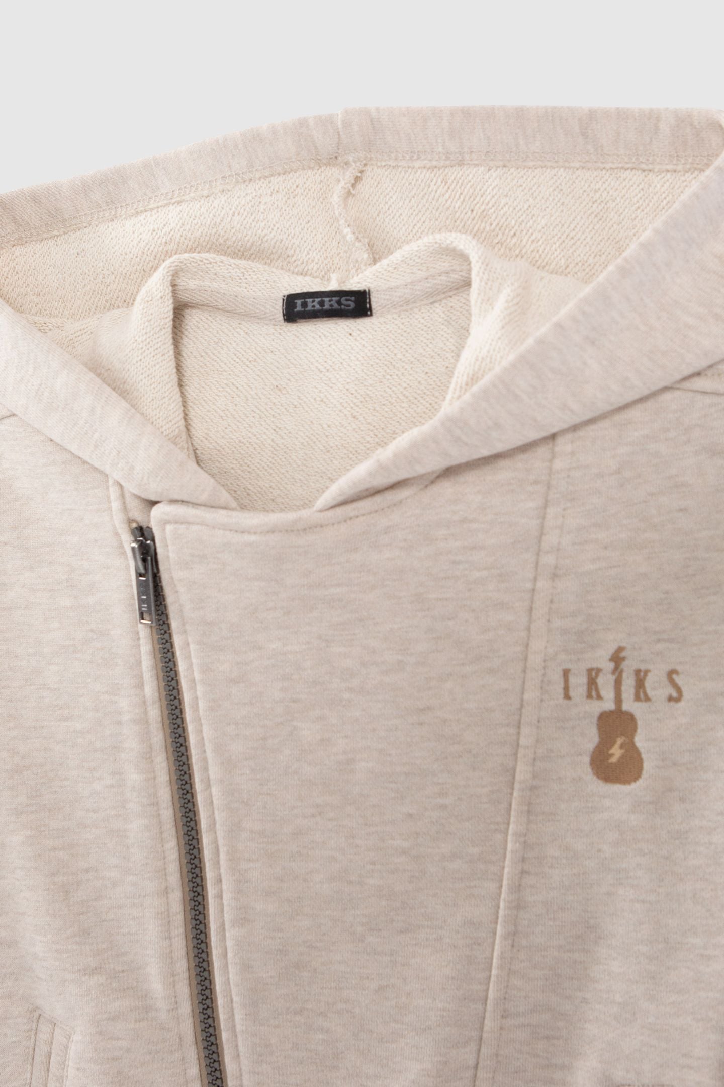 BOYS' BEIGE BIKER-STYLE CARDIGAN WITH EMBROIDERED BACK 4