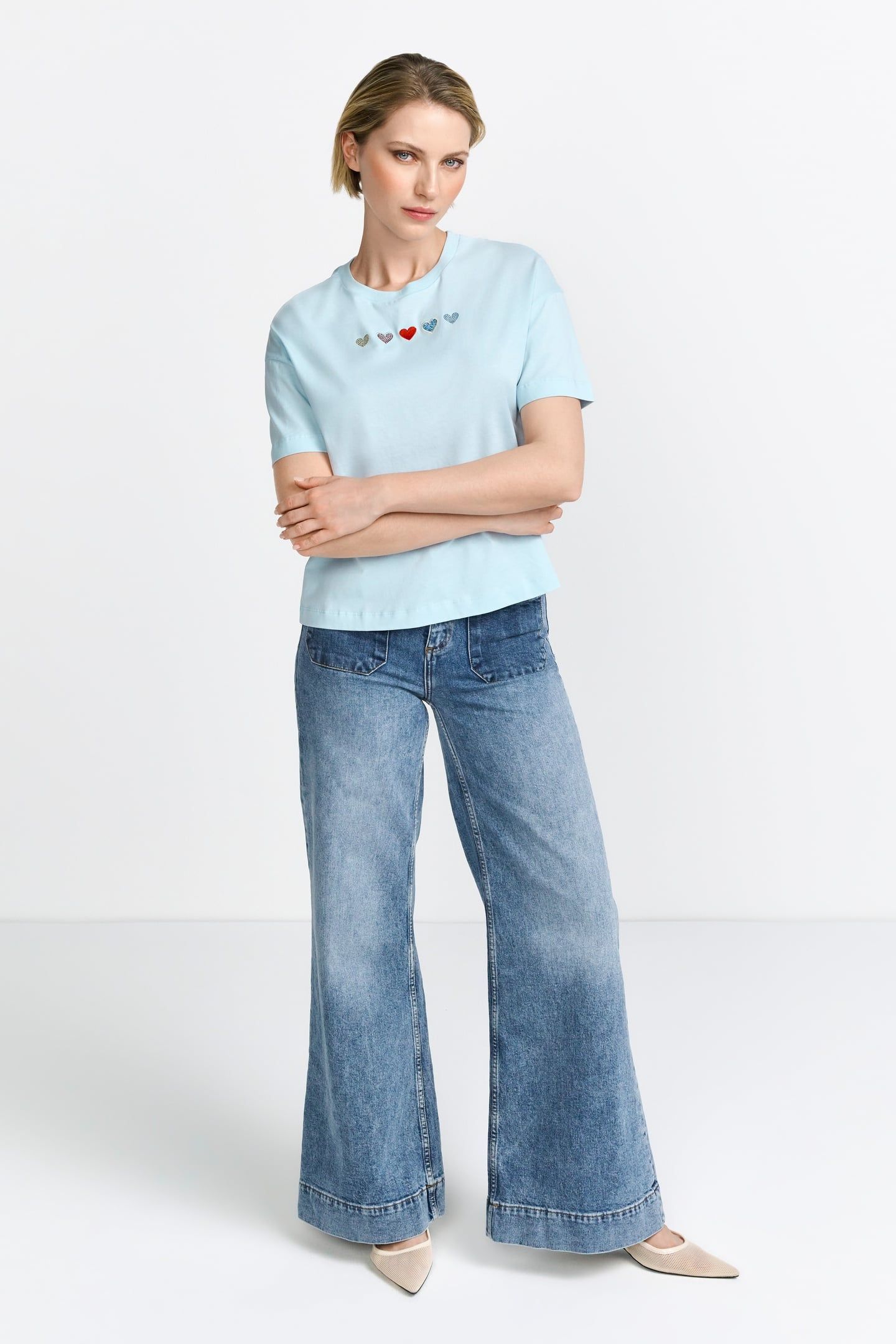 ORGANIC CONTEMPORARY SHIRT LIGHT AQUA 2