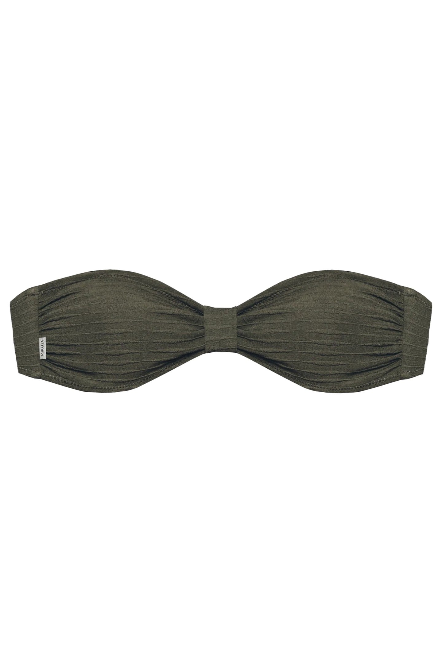 THE GREEN BANDEAU BIKINI TOP GREEN 1