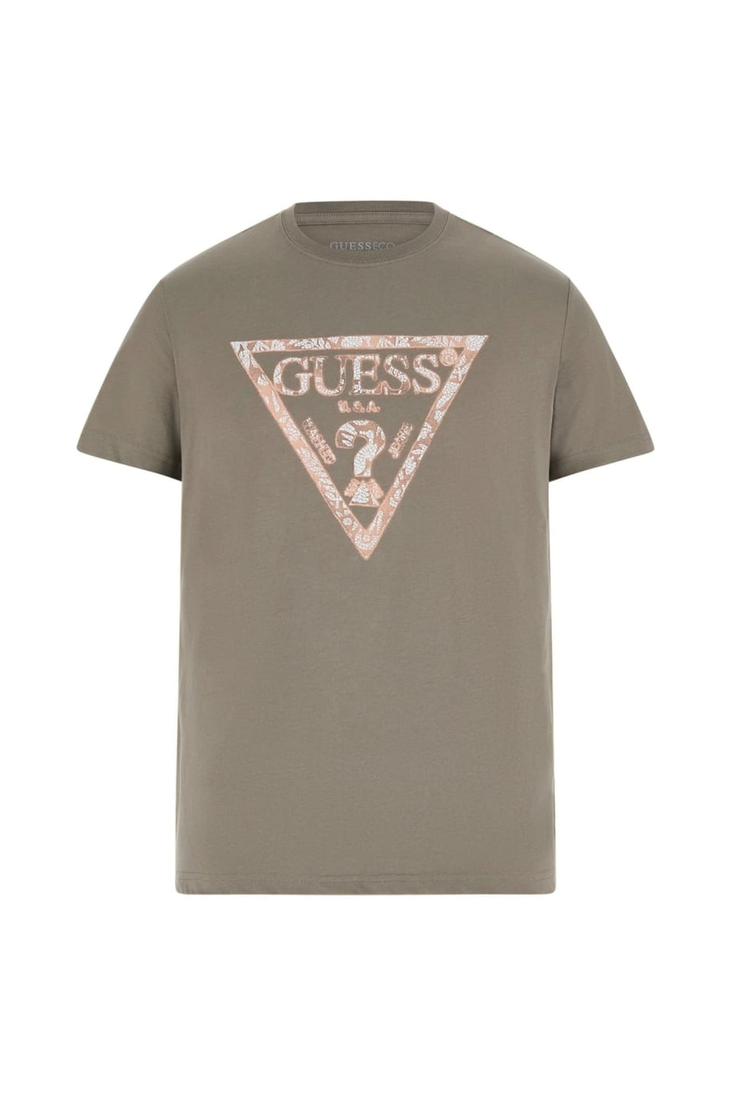 GUESS ECO SS CN TRIANGLE TEE SAGE PLANT 6
