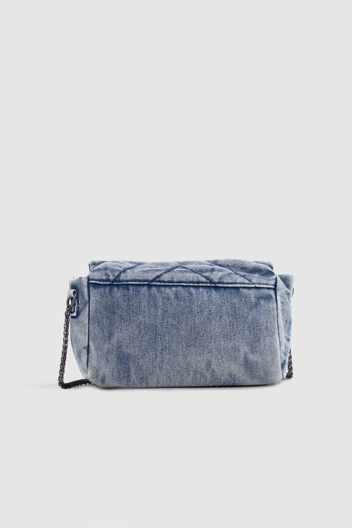 BLUE DENIM HANDBAG WITH QUILTED FLAP 4