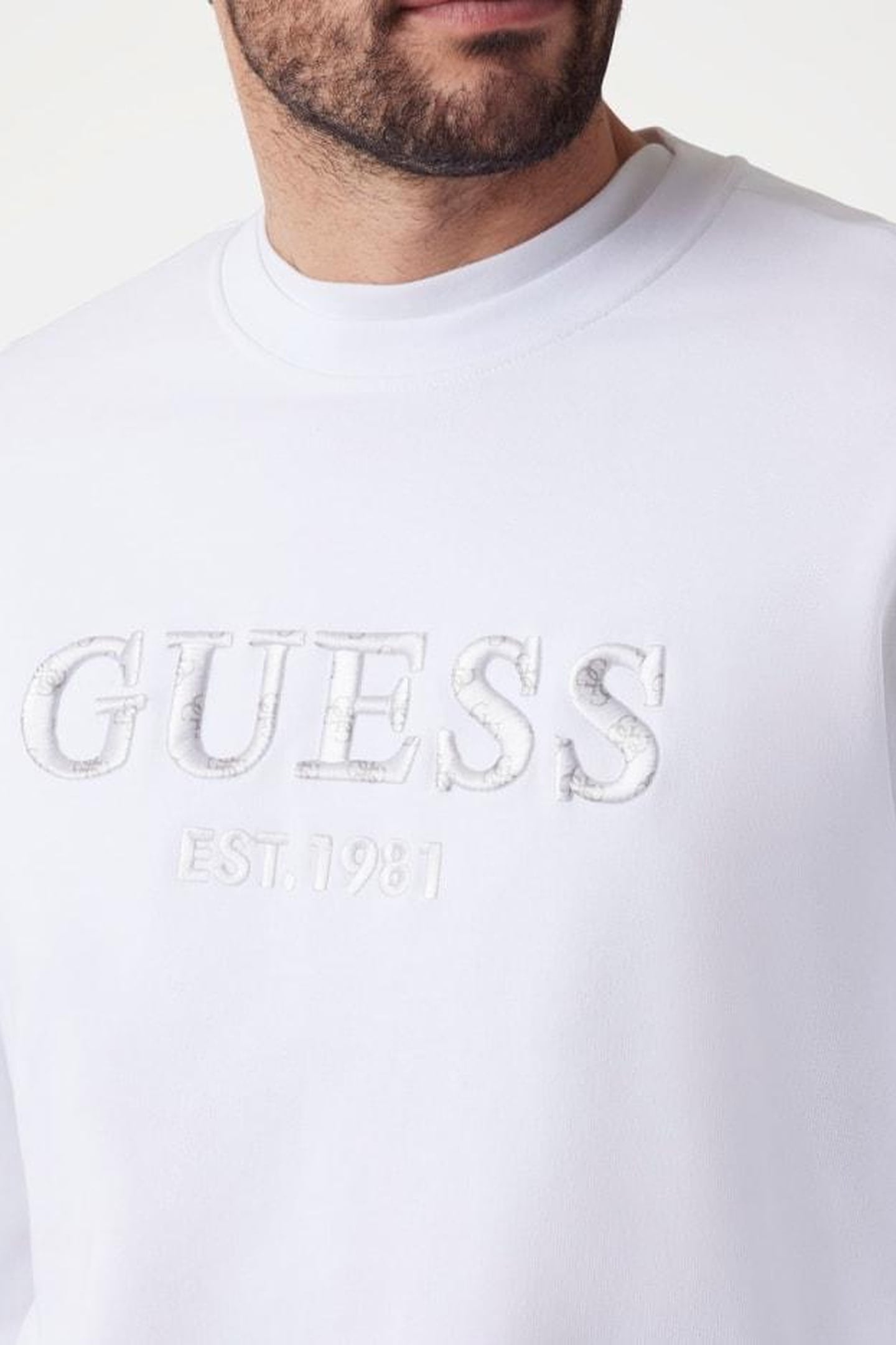 GUESS ECO BEAU CN SWEATSHIRT PURE WHITE 5