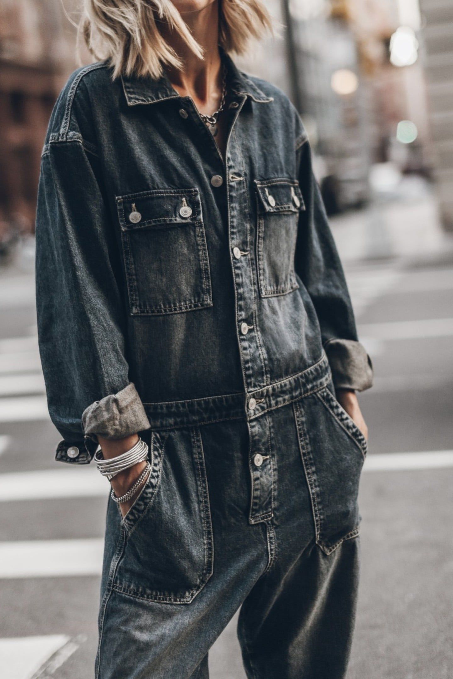 THE DARK BLUE DENIM JUMPSUIT BLUE 2
