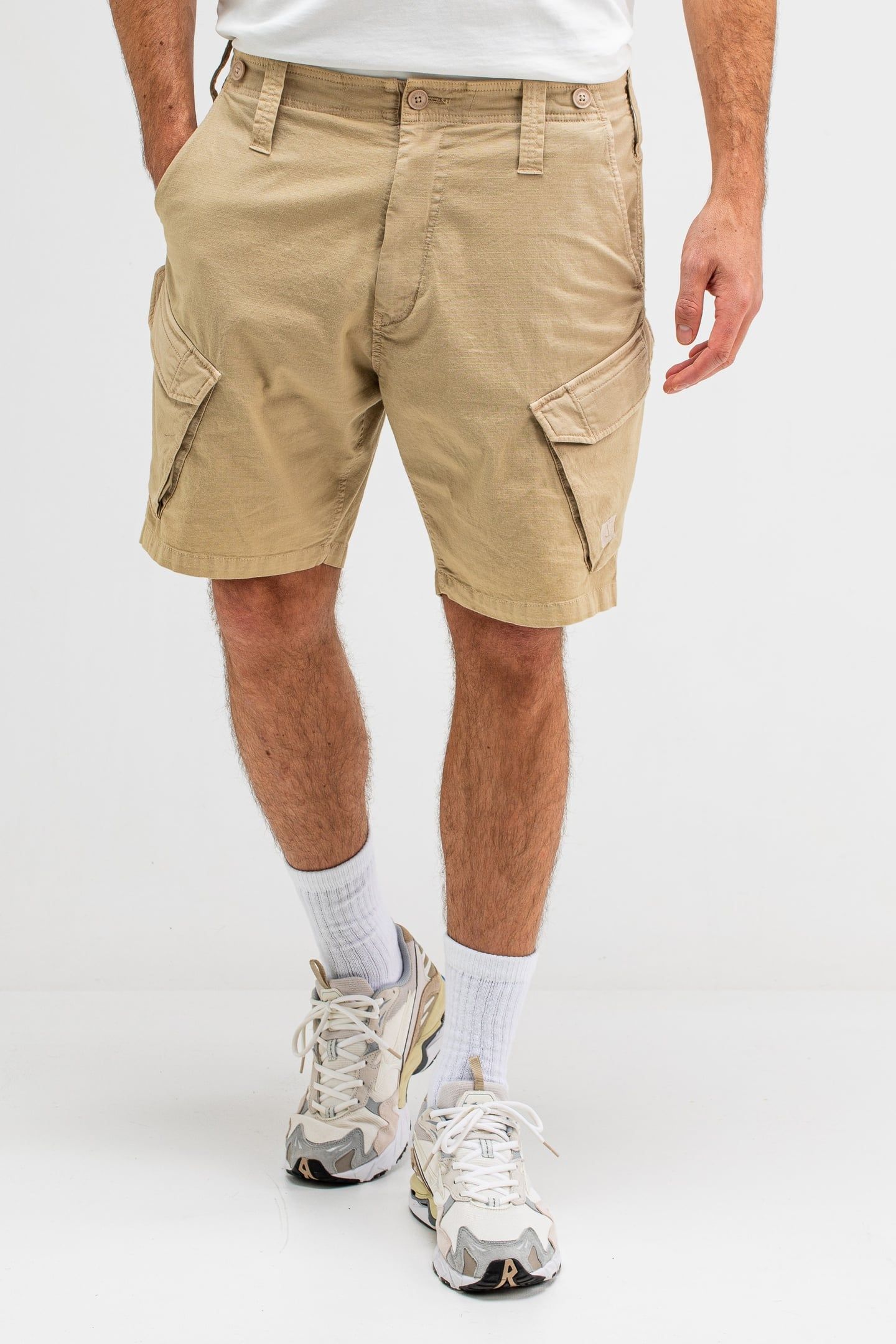 ROYAL NAVY RIBSTOP SHORT STONE BEIGE 1