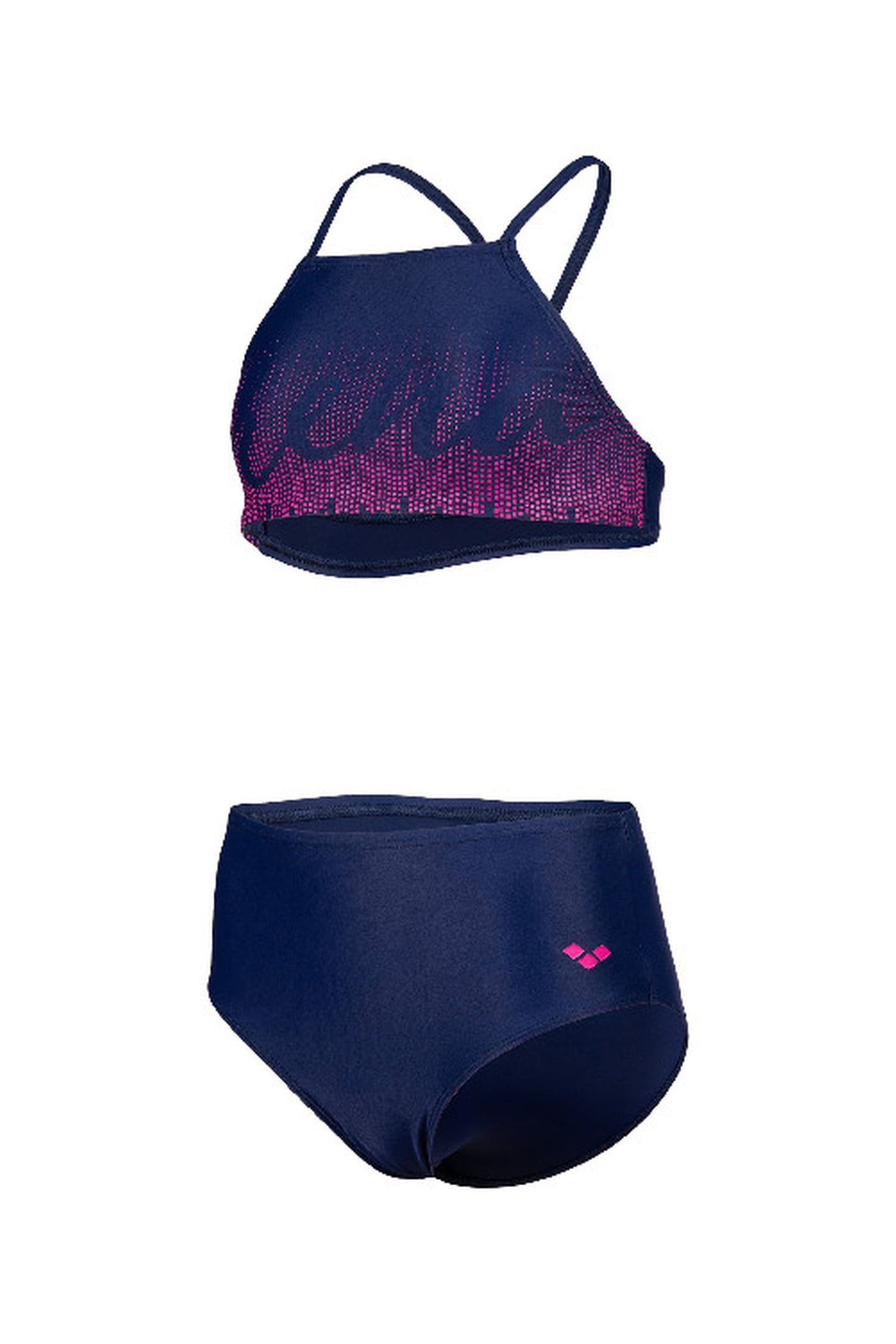 GIRLS' GRAPHIC SWIMSUIT BIKINI CRO NAVY 7