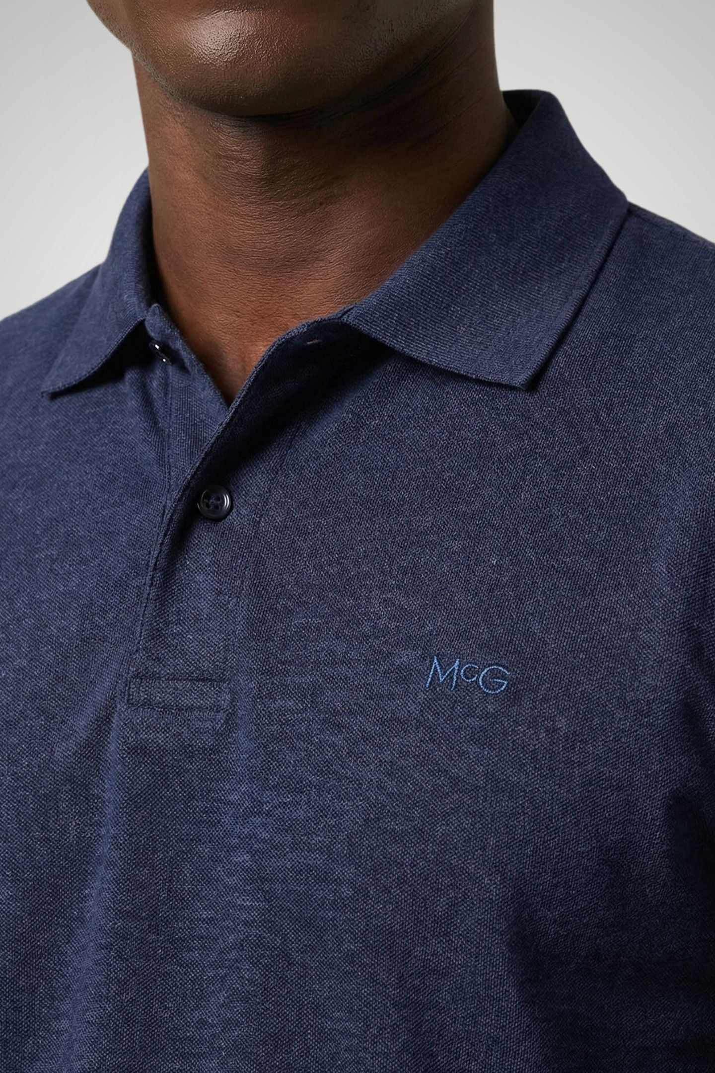 MELANGE JERSEY POLO MEDIUM BLUE 4
