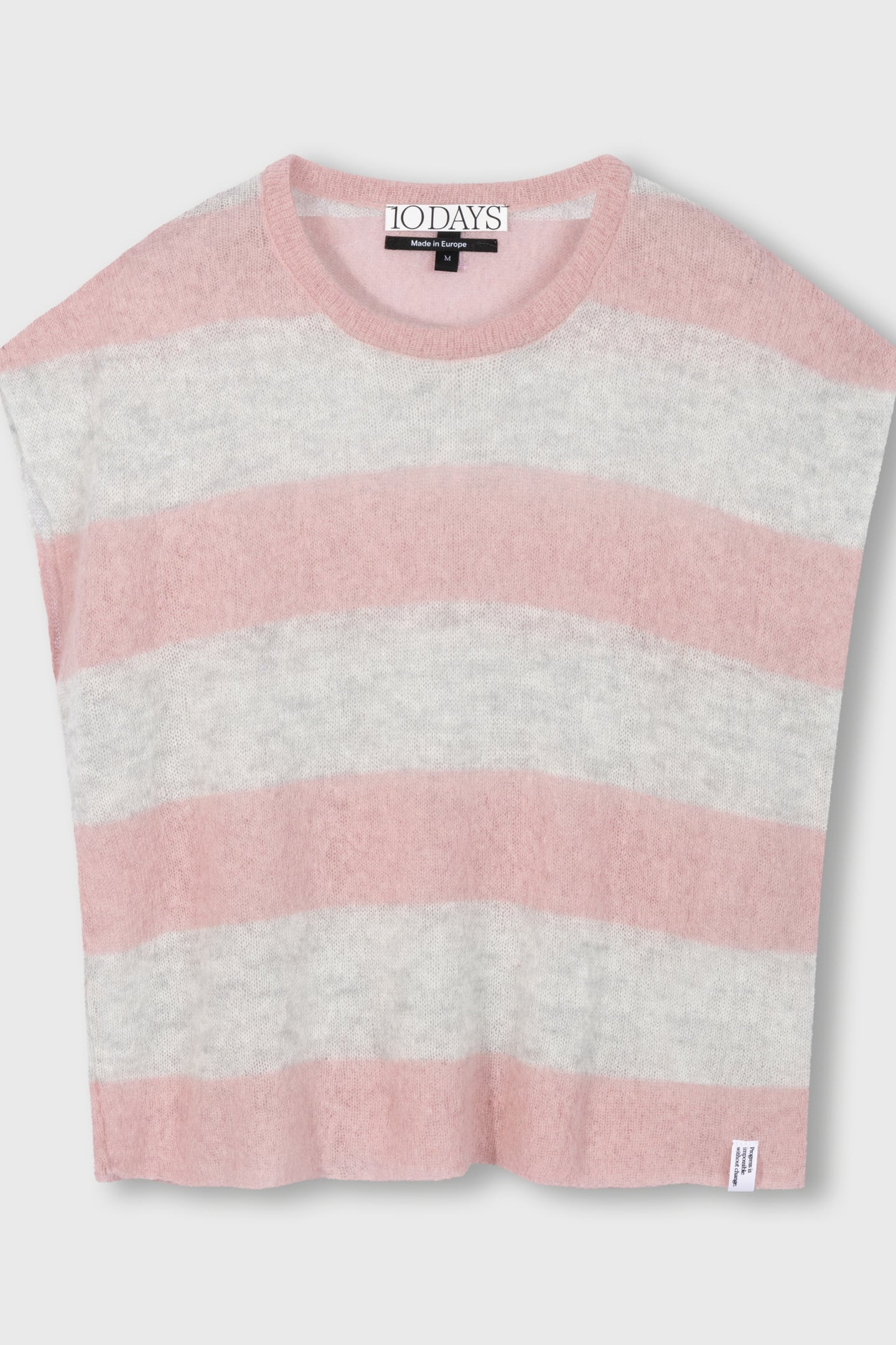 THIN KNIT TEE DARK RASPBERRY/WHITE GREY MELEE 4
