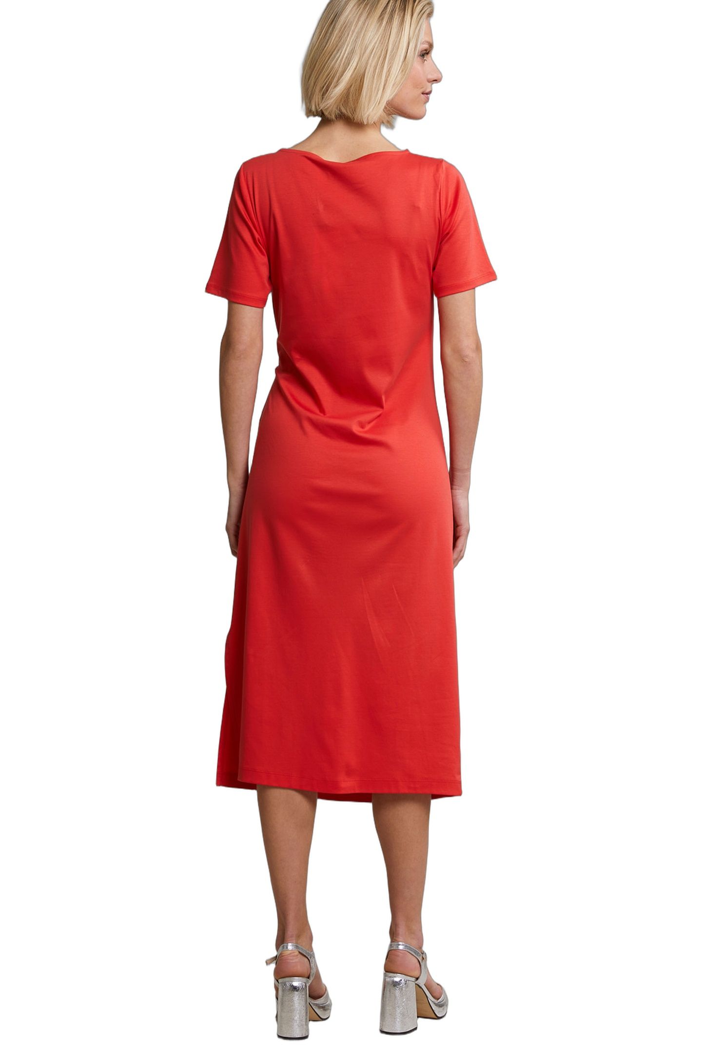 ORANGE JERSEY DRESS SHORT SLEEVES 4