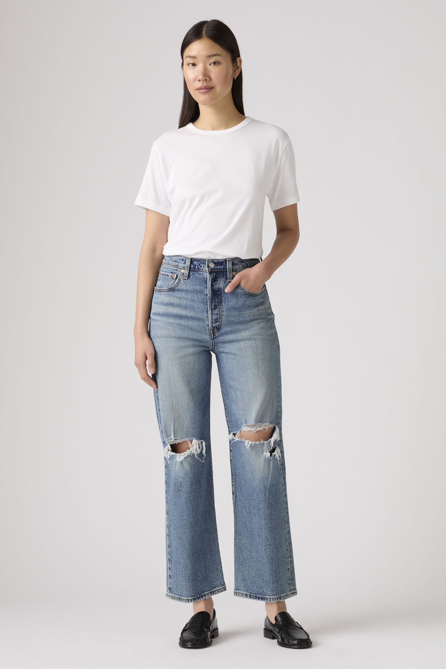 RIBCAGE STRAIGHT ANKLE JEANS 2