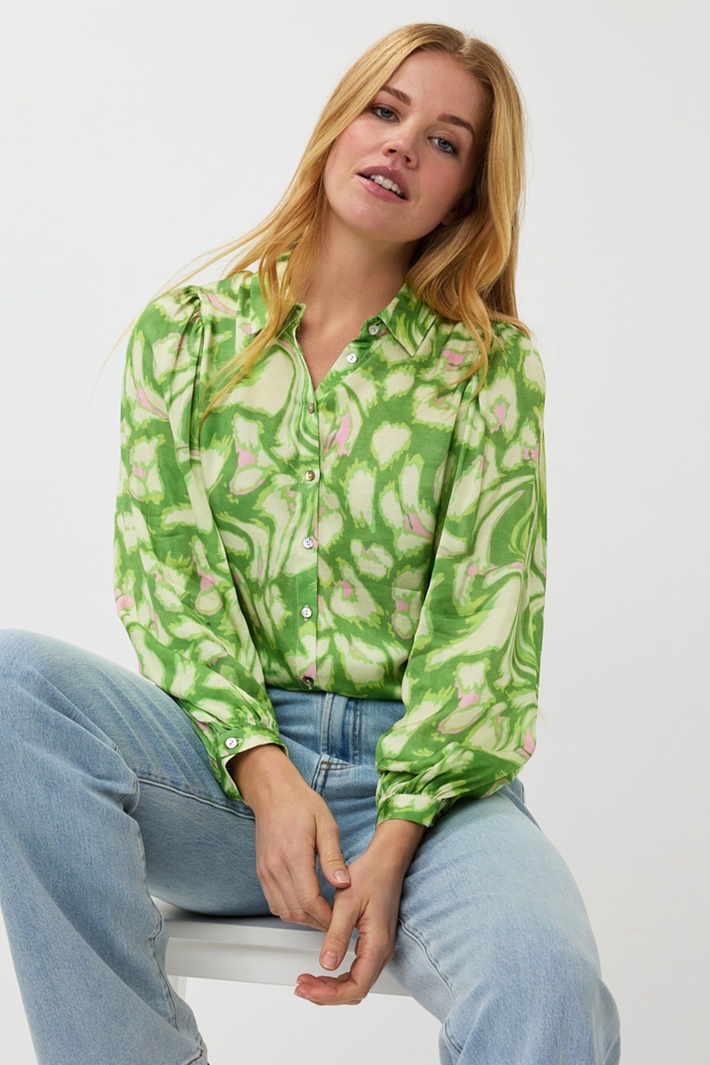 BLOUSE BASIC FLORAL TREASURE PRINT 4