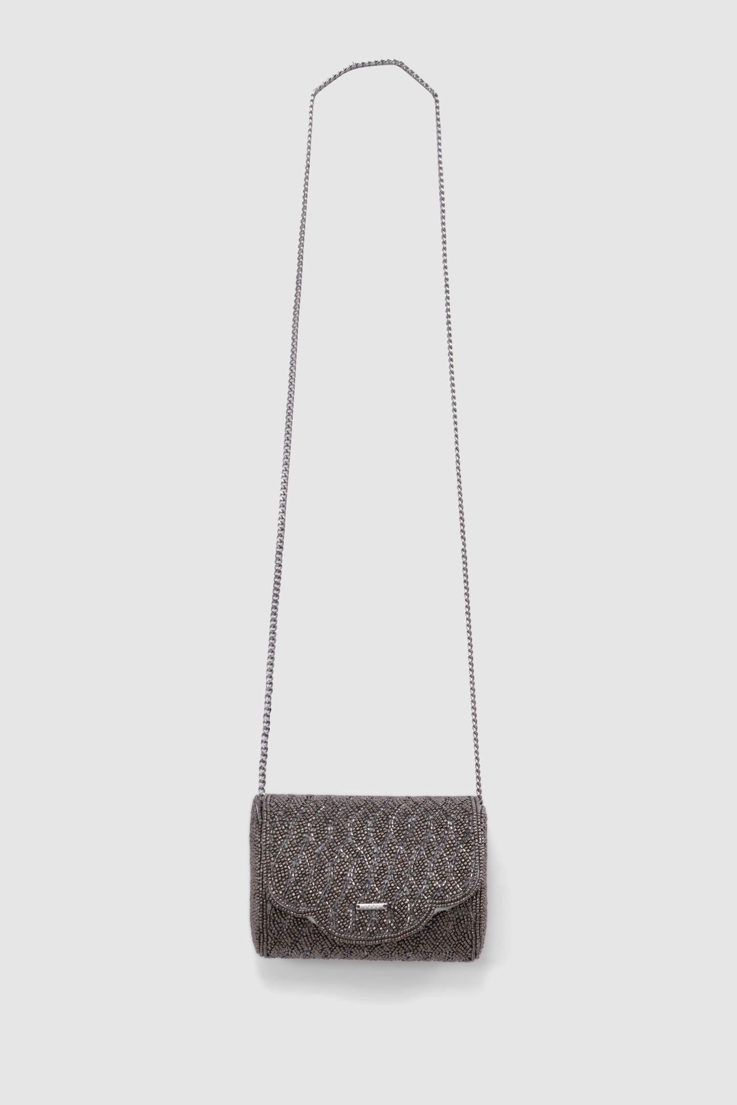 SILVER BEAD EMBROIDERED BAG 4