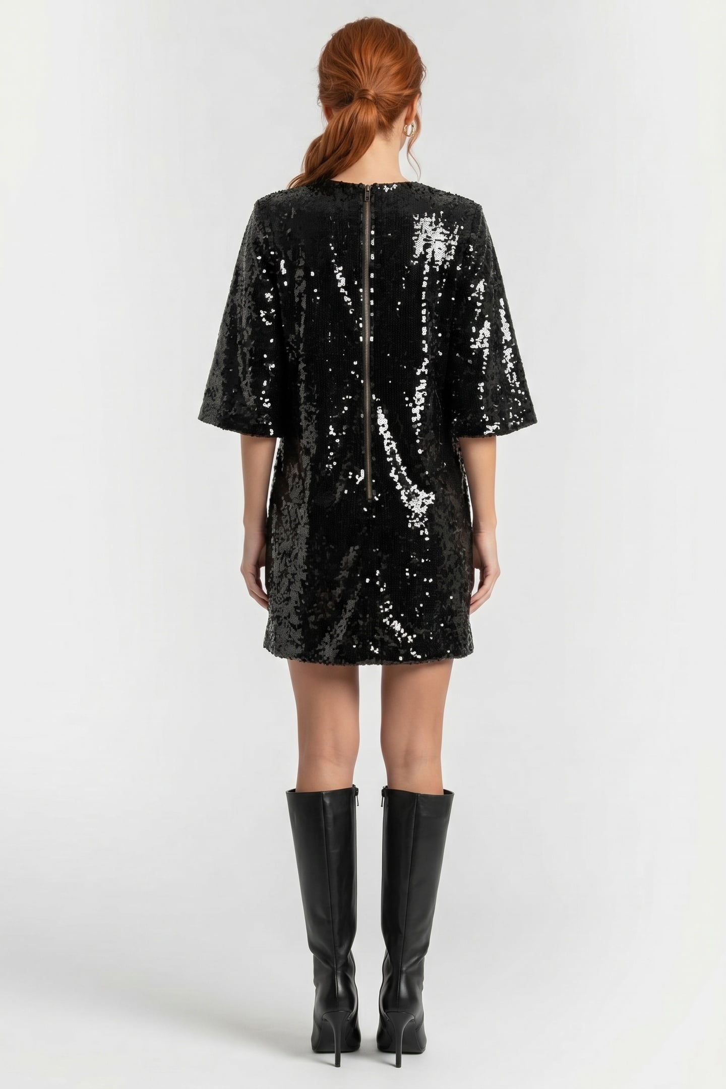 HARRISON SEQUIN DRESS BLACK 2