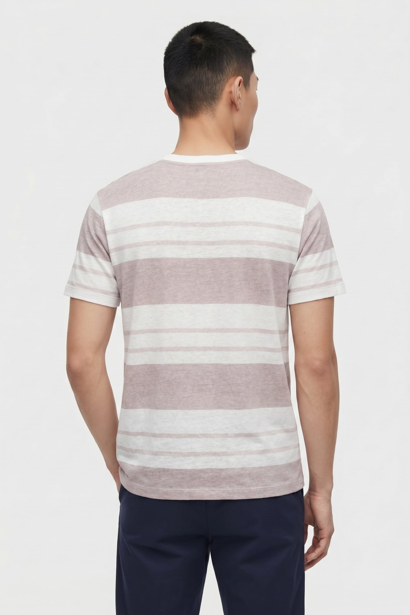 LINEN STRIPE TEE NEUTRAL/WHITE 2