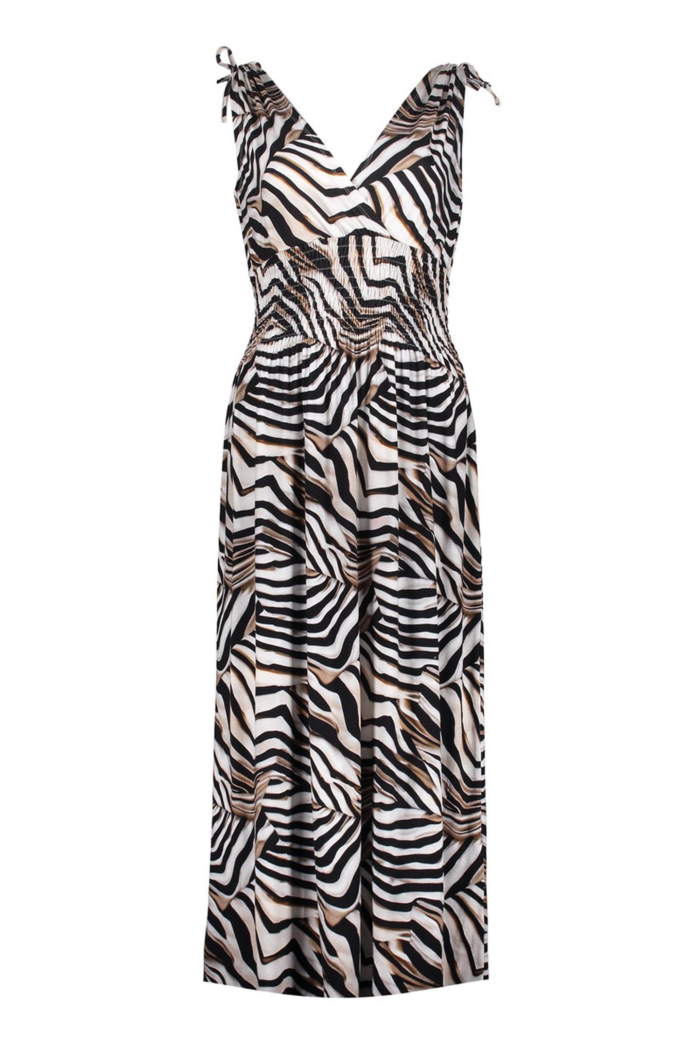 DRESS SMOCK JERSEY AOP OFF-WHITE/BLACK 2
