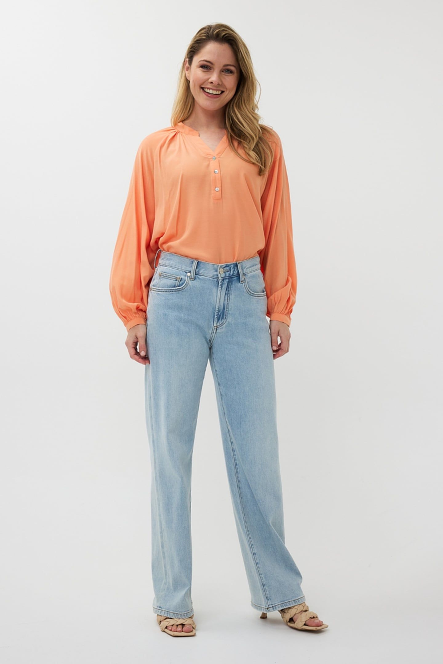 BLOUSE R-NECK RAGLAN APRICOT 2