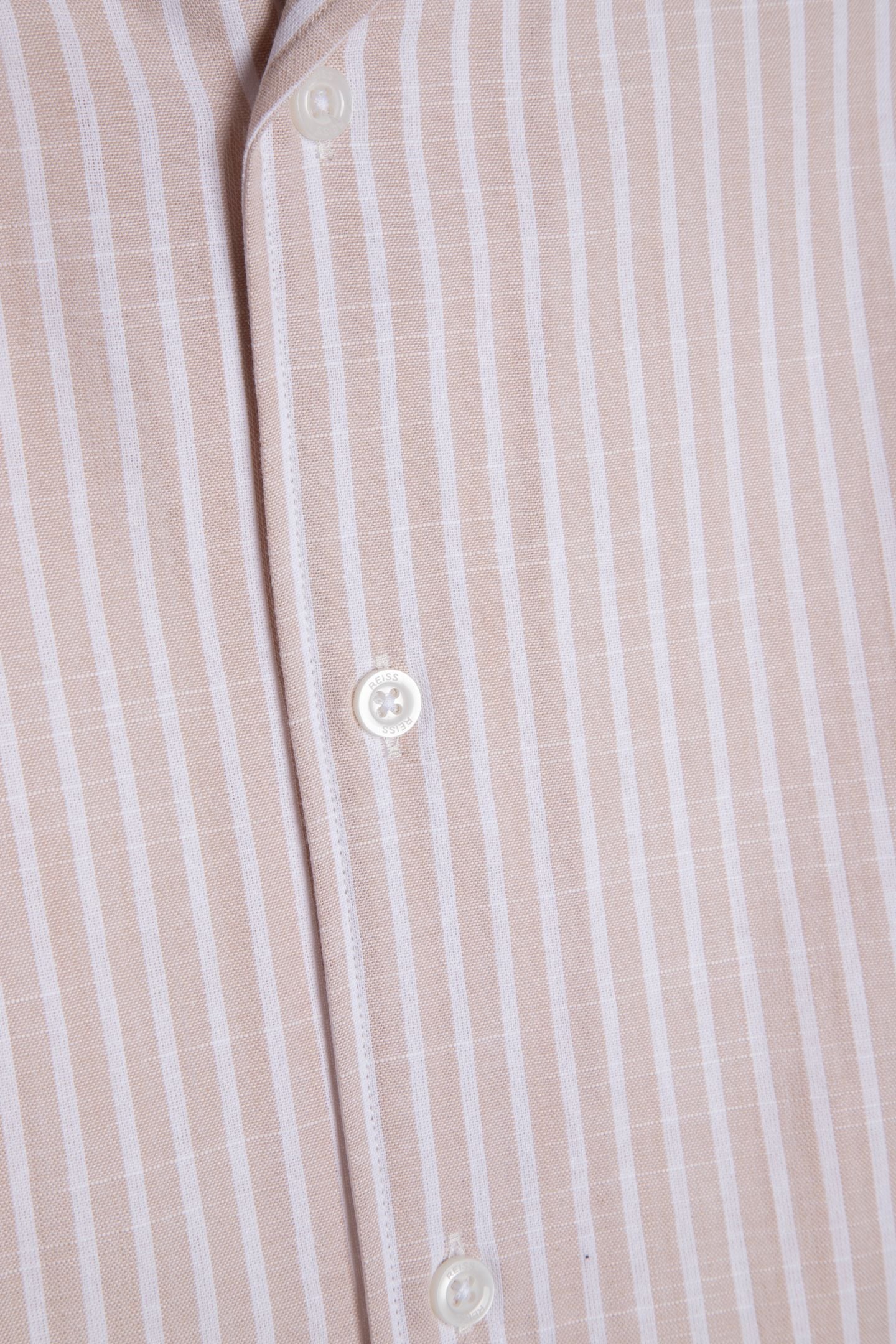 CUBAN COLLAR SS SHIRT SAND/WHITE 4