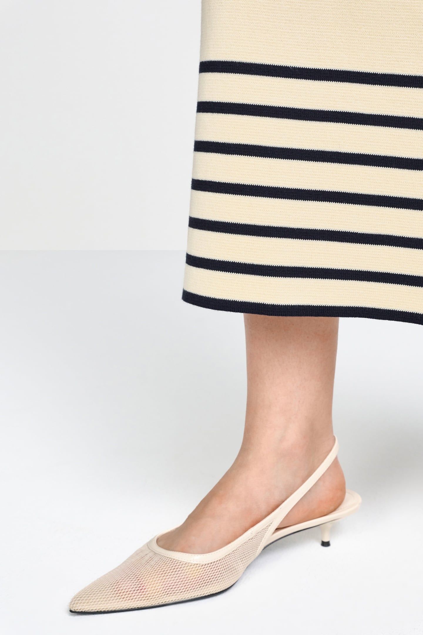 STRIPED KNIT SKIRT PEARL WHITE 7