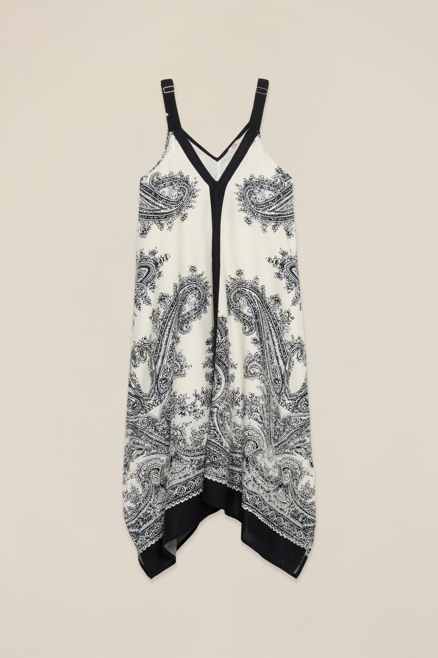 PATTERNED VISCOSE DRESS BLACK 4
