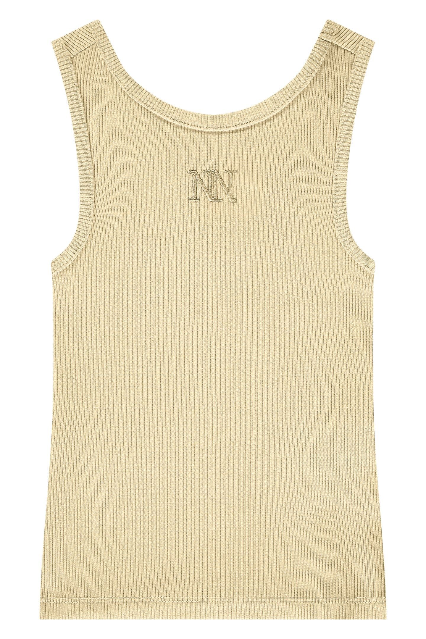 BELLE BACK RIB TOP SOFT YELLOW 1