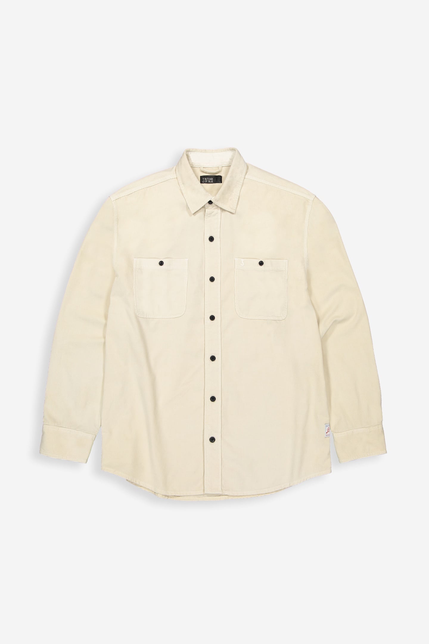 AIDAN WORKER CORD SHIRT BEIGE GREY 3