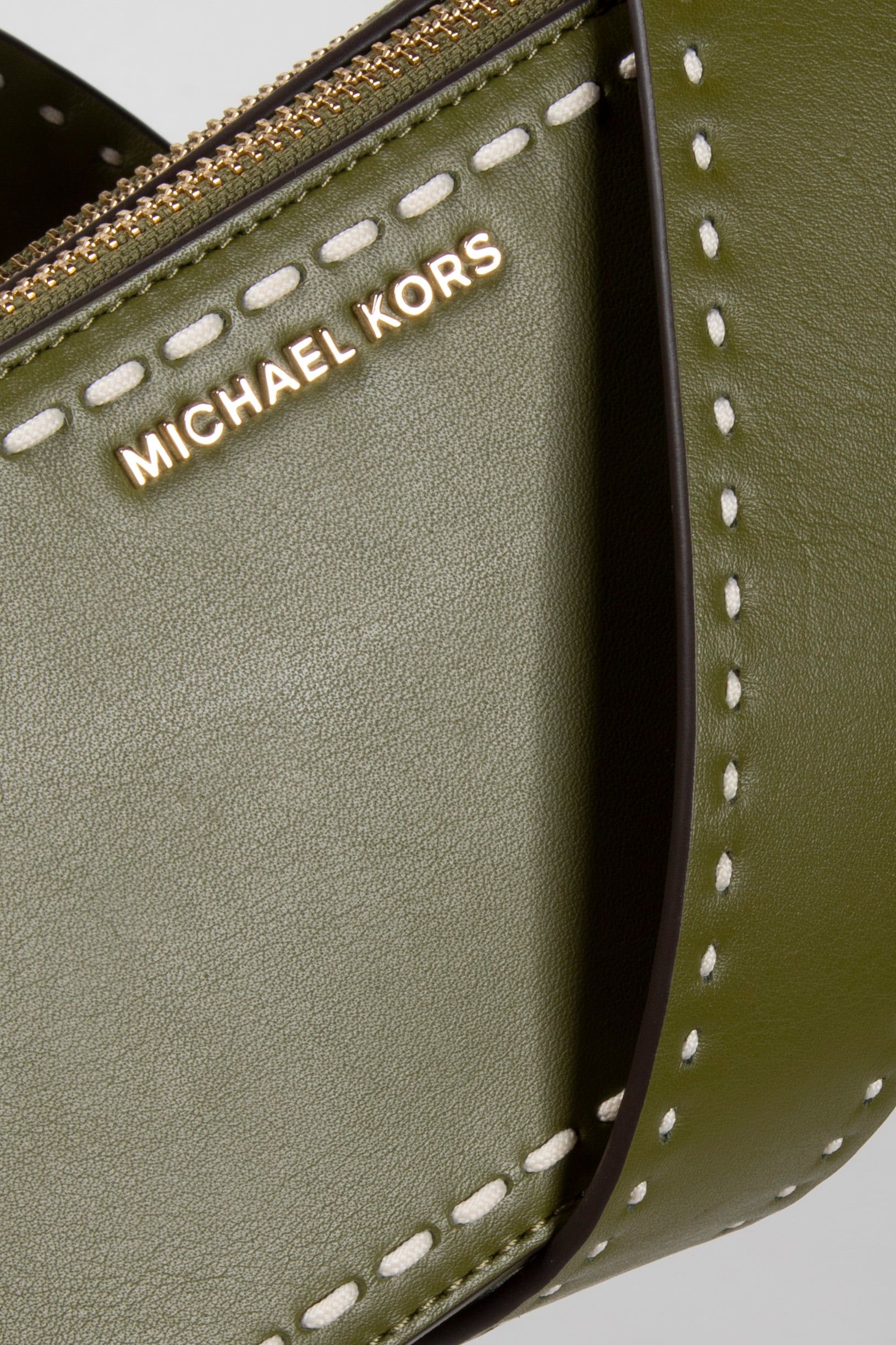 SMALL DOUBLE ZIP CAMERA CROSSBODY SMOKEY OLIVE 4