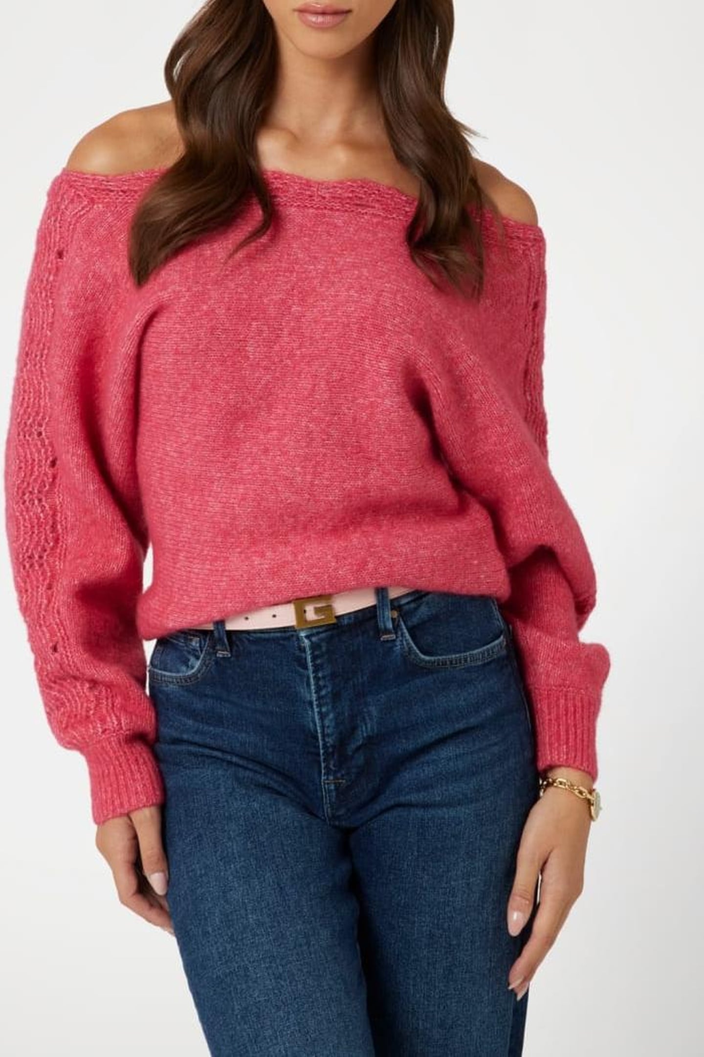 GUESS ECO LS BN MALORIE DOLMAN SPRING CORAL 5
