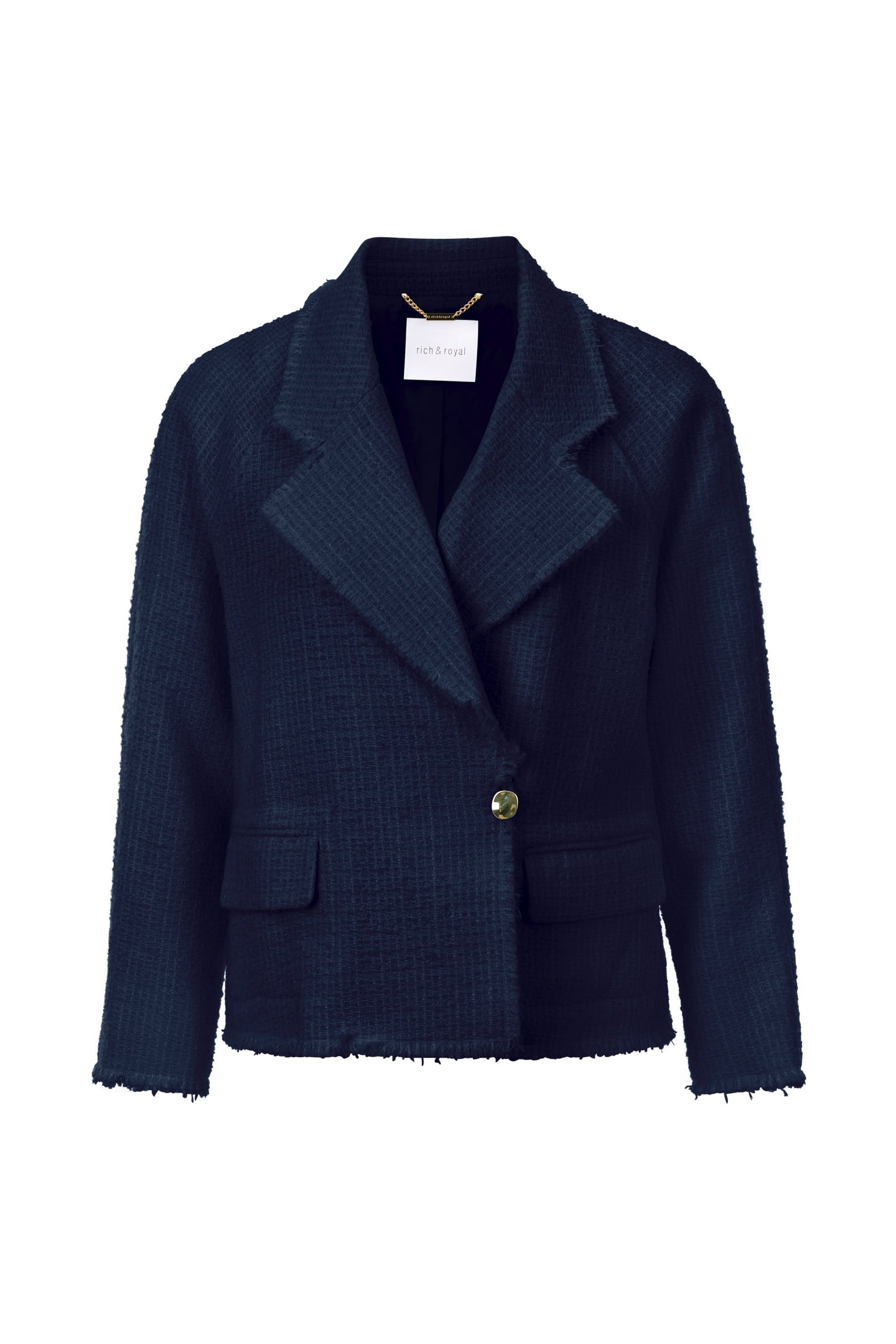 BOUCLE JACKET DOUBLE BREASTED MIDNIGHT BLUE 4