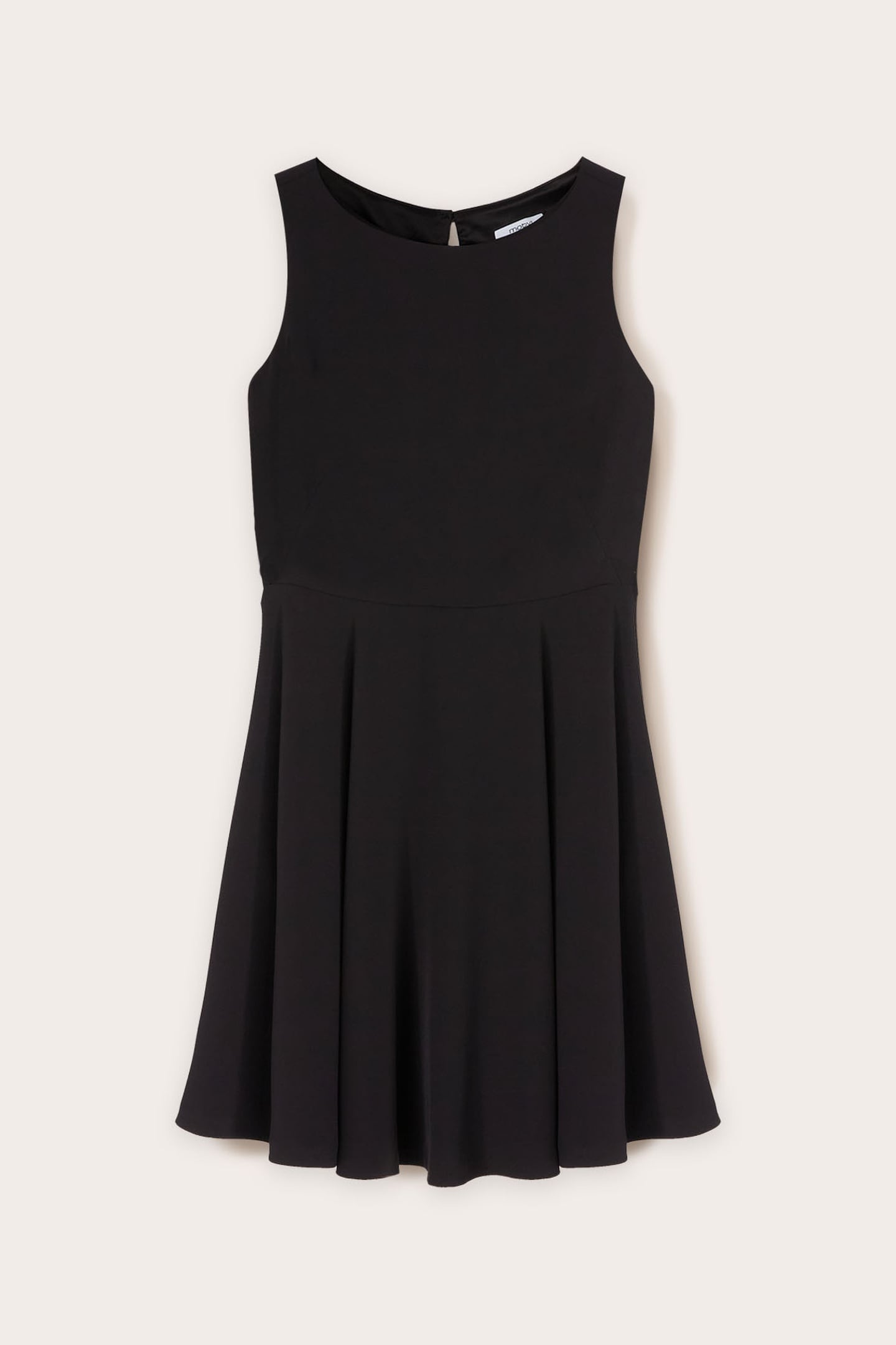 CREPE FABRIC MINI DRESS BLACK 4