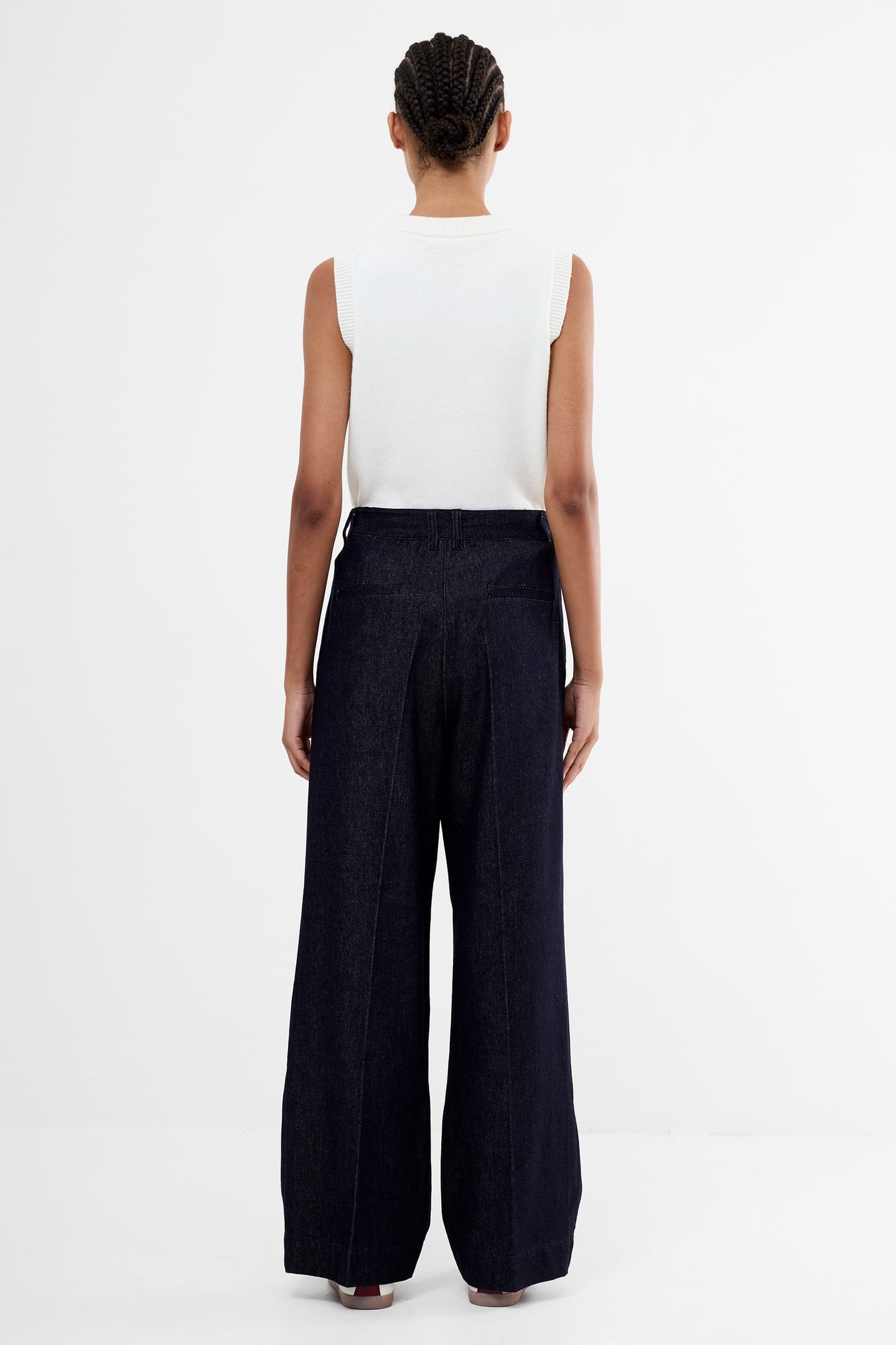 FLETCHER WIDE LEG DENIM TROUSE CLEAN INDIGO 4