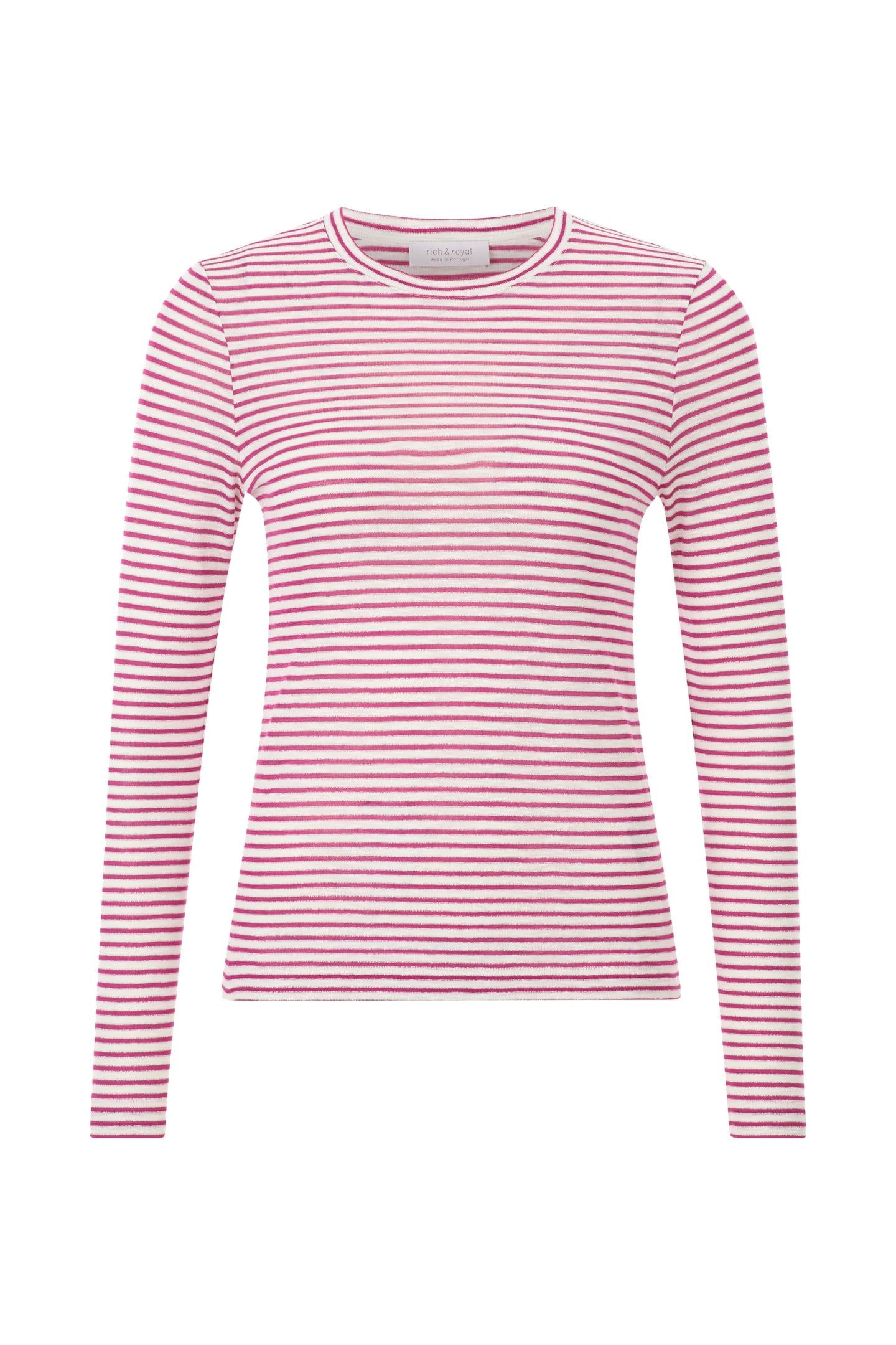 SPARKLE STRIPED LONGSLEEVE ORGANIC RASPBERRY PINK 3