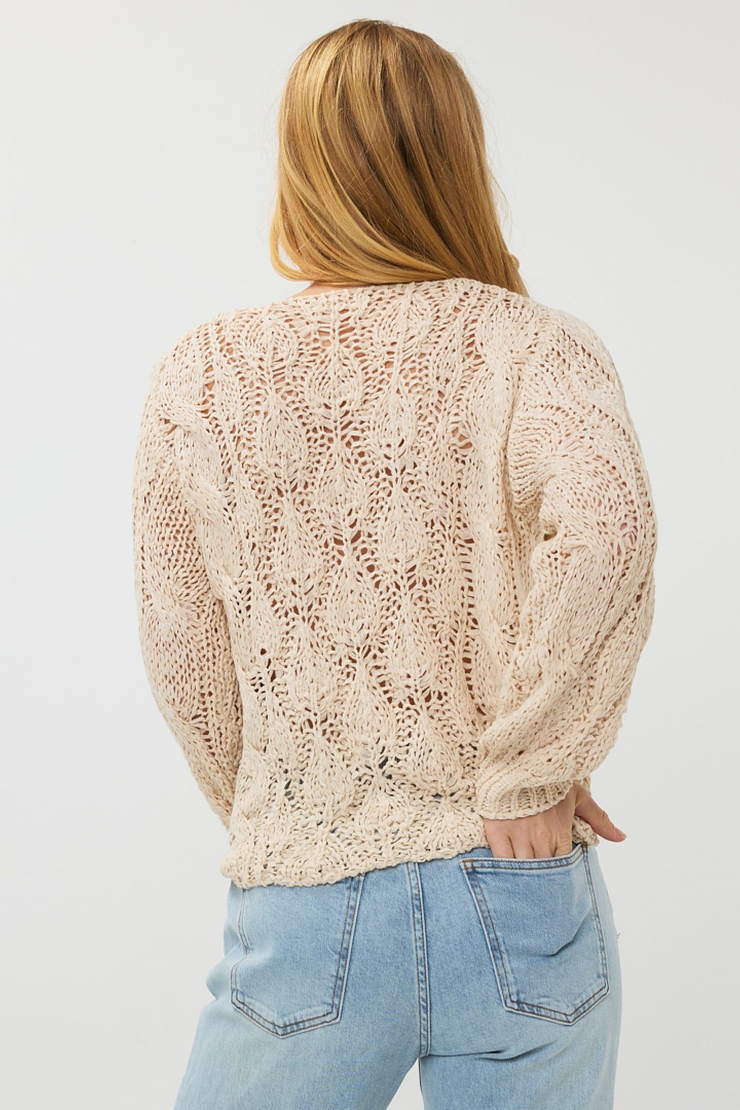 SWEATER CABLE TAPE YARN SAND 2