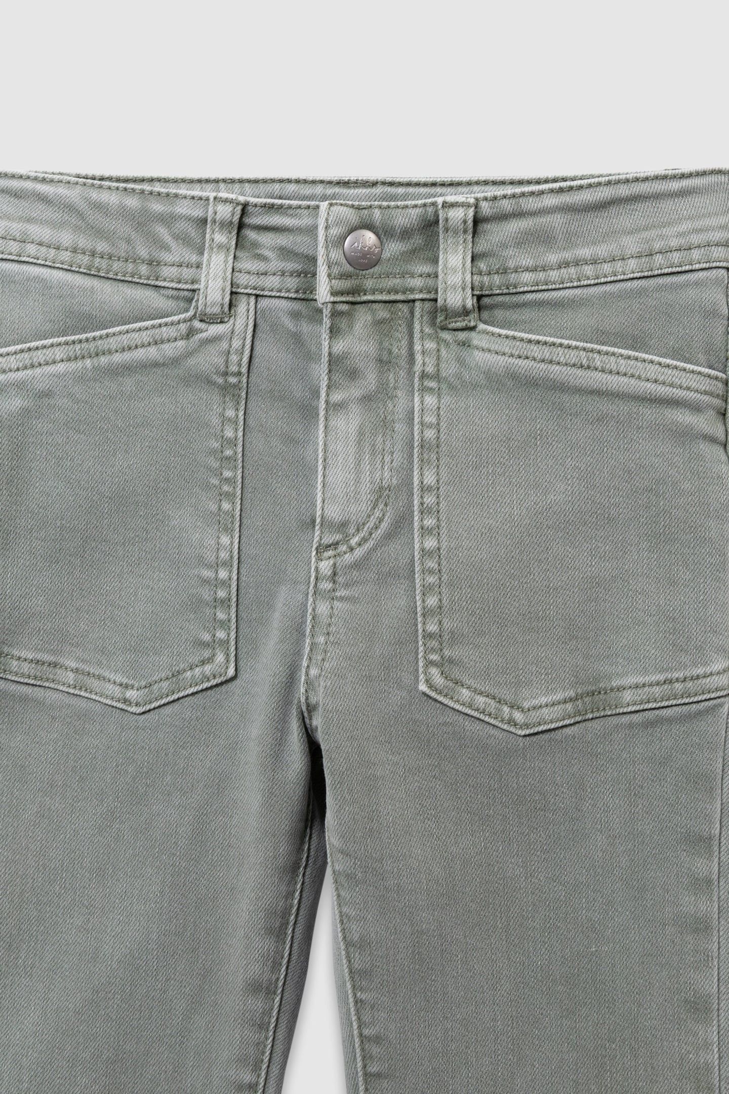 KHAKI FLARE JEANS WITH MAXI POCKETS 3