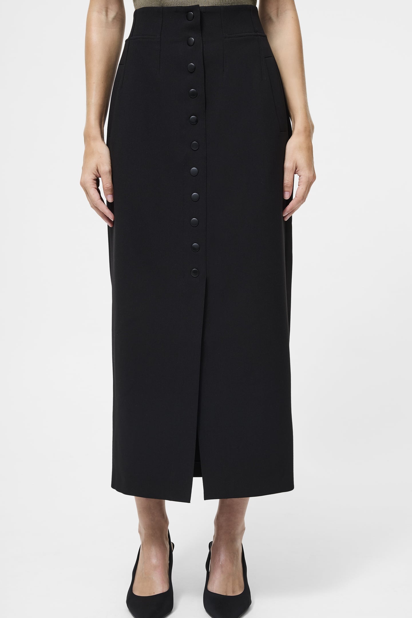 JAIDEN TAILORED LONG SKIRT BLACK 3