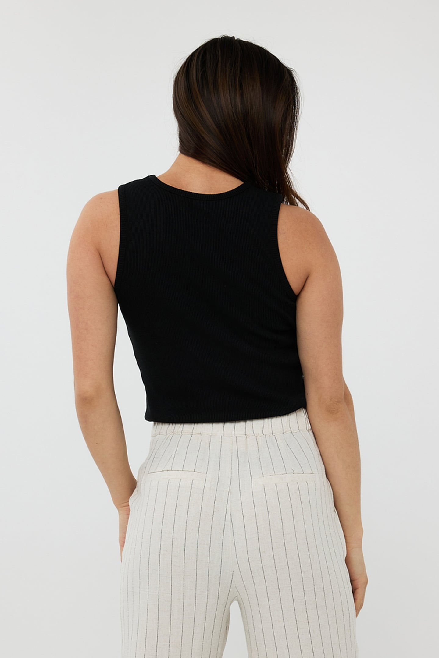 SINGLET RIB KNIT BLACK 4