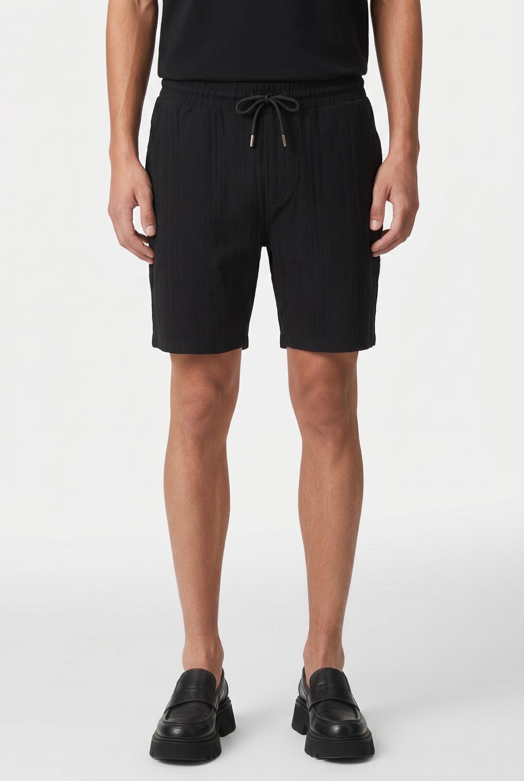 DRAWSTRING JERSEY SHORT BLACK 1