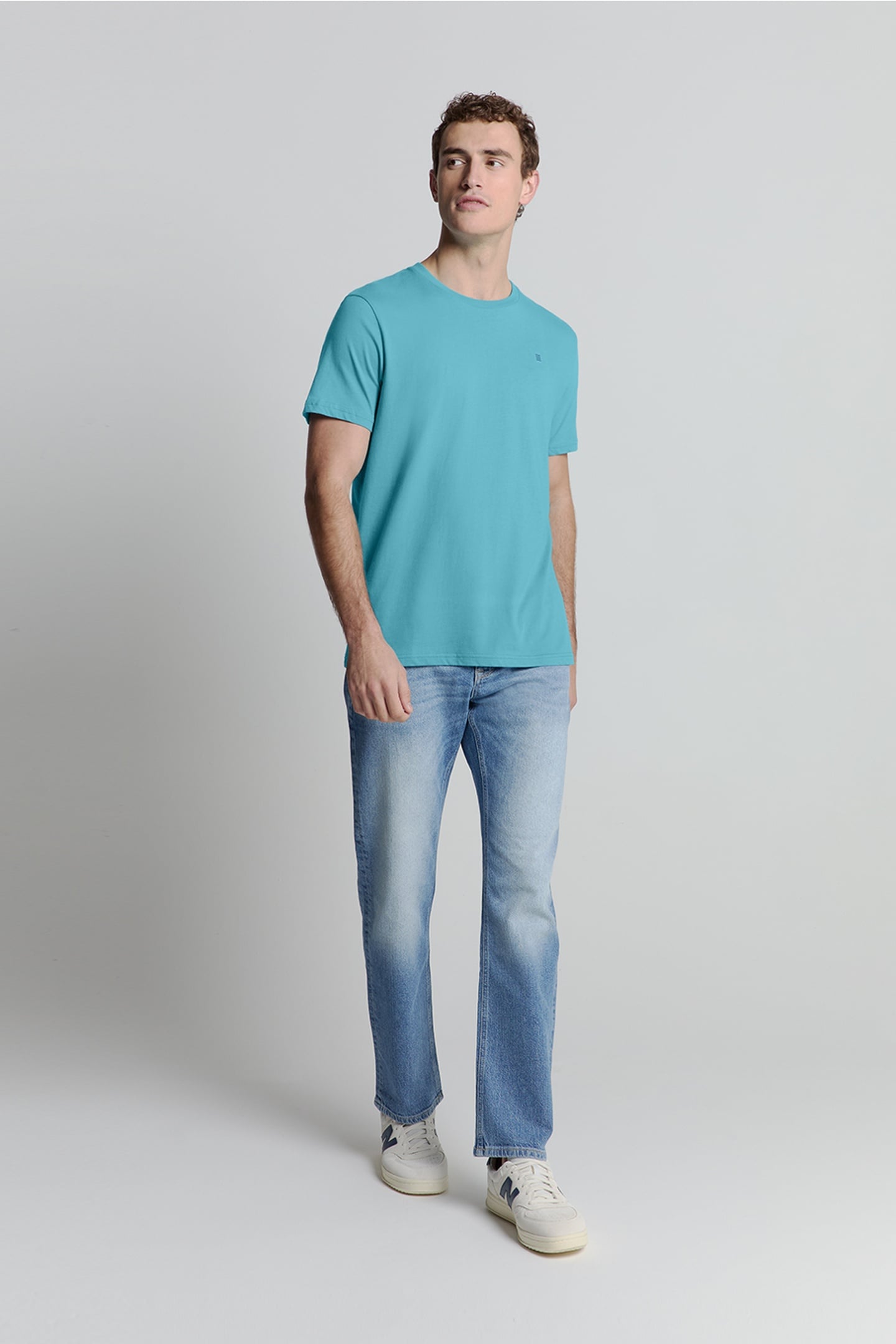 T-SHIRT CREWNECK SOLID BASIC SEABLUE 2