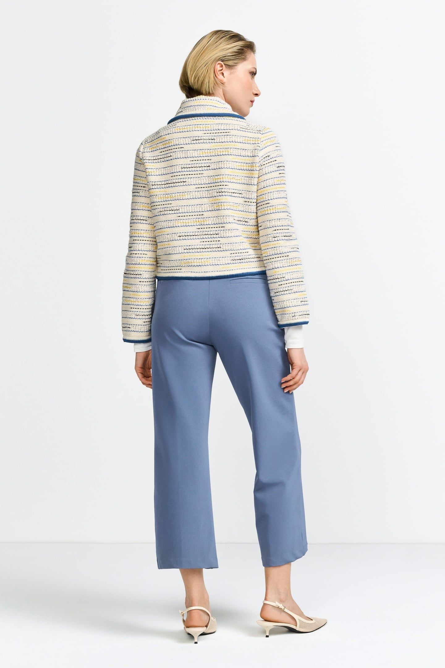 BOUCLÉ JACKET WITH TAPE VINTAGE BLUE 3
