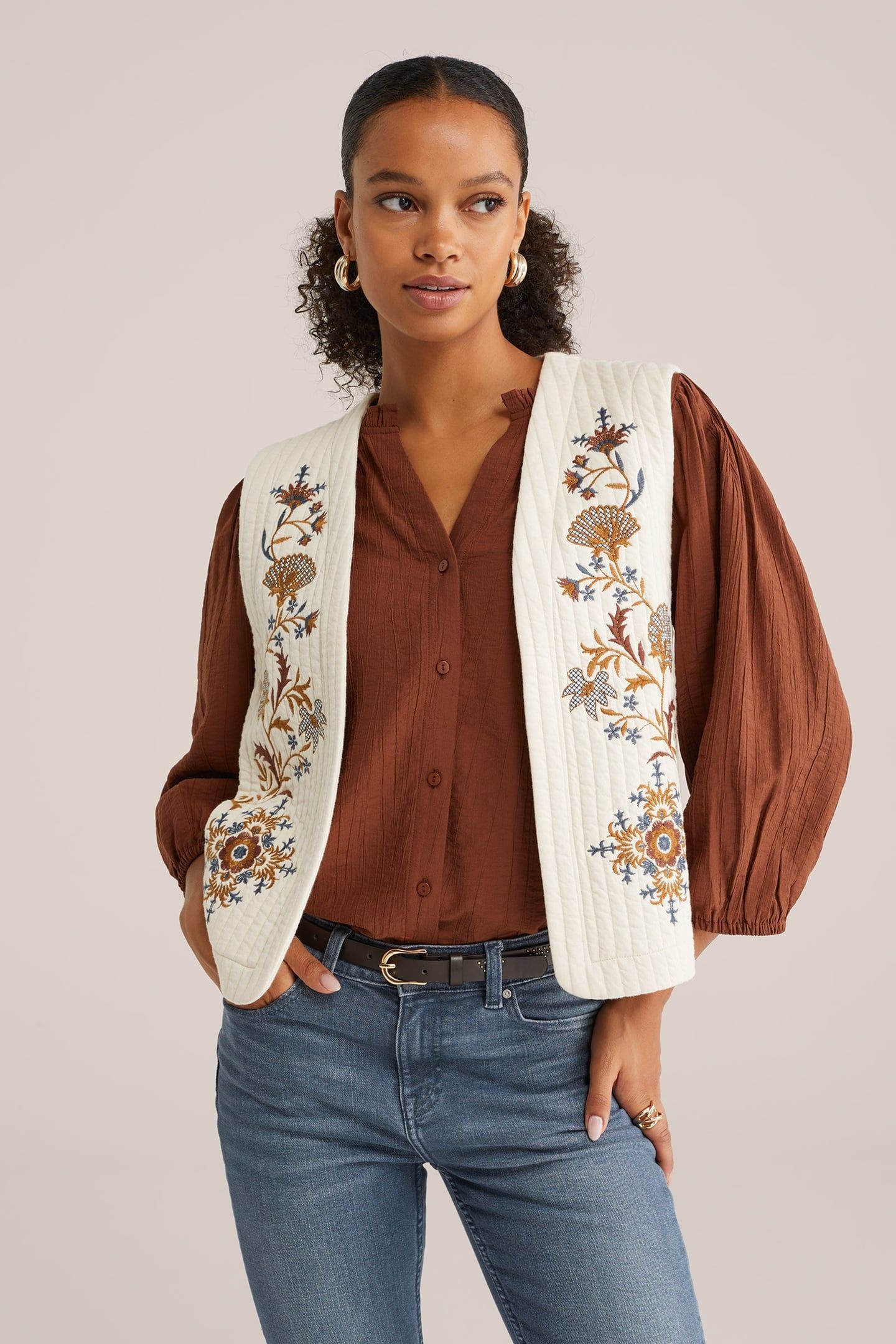 GILET ECRU 2