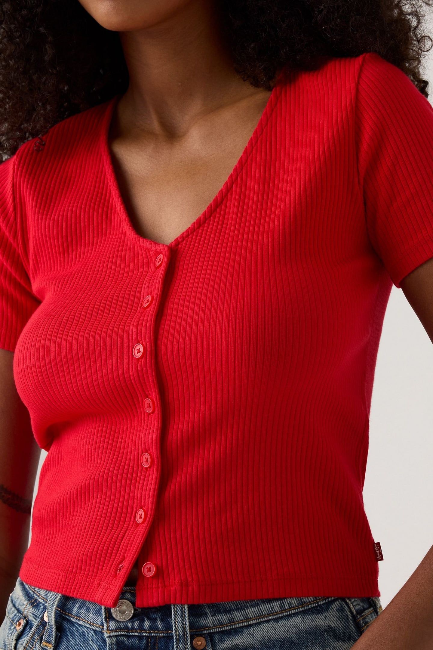 MUSE SS TEE TRUE RED RIB 5