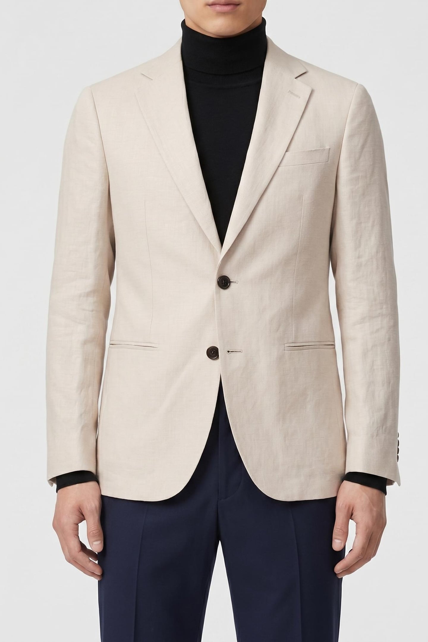 FORMAL LINEN JACKET STONE 1