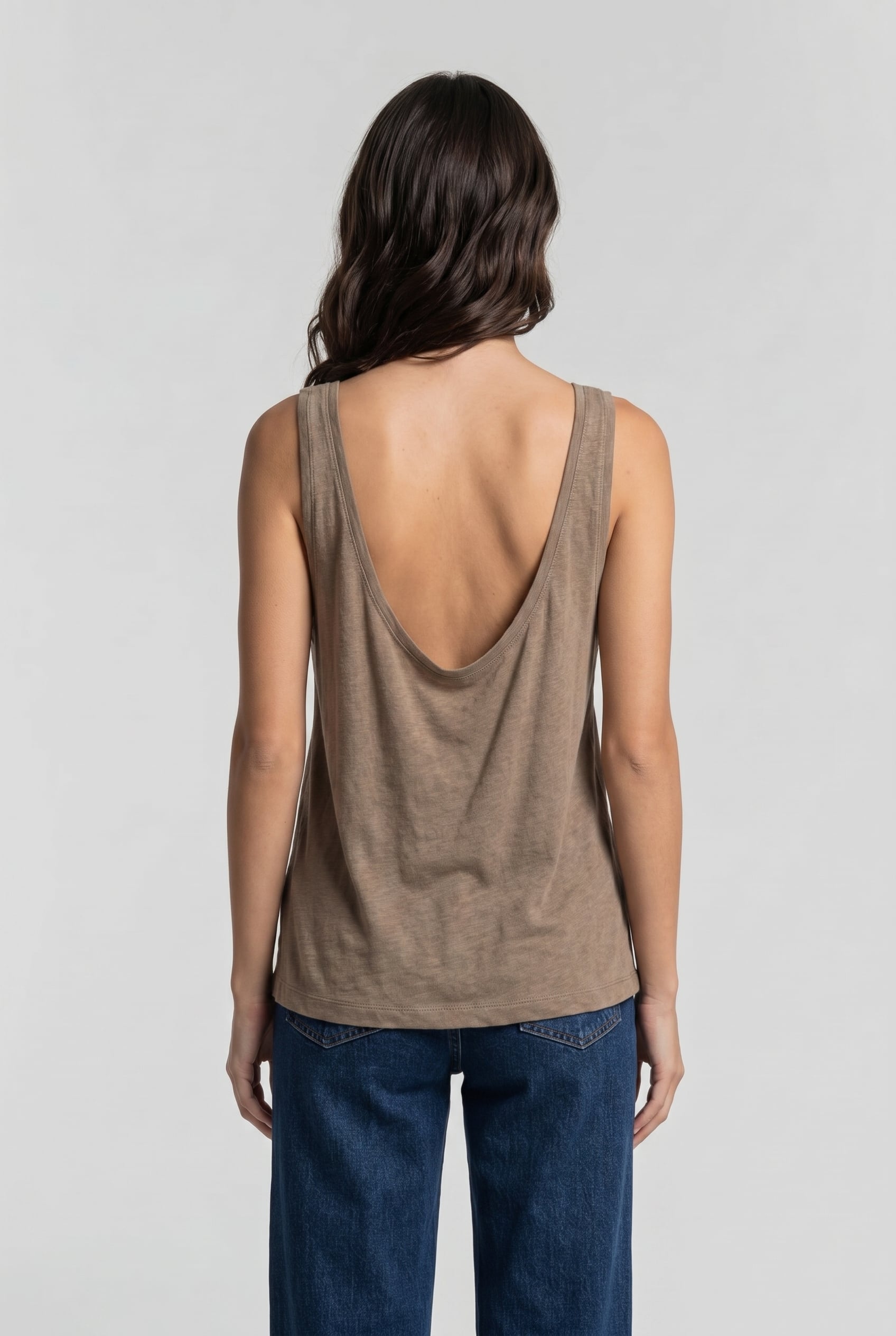 DINO LINEN TANK BEIGE 2