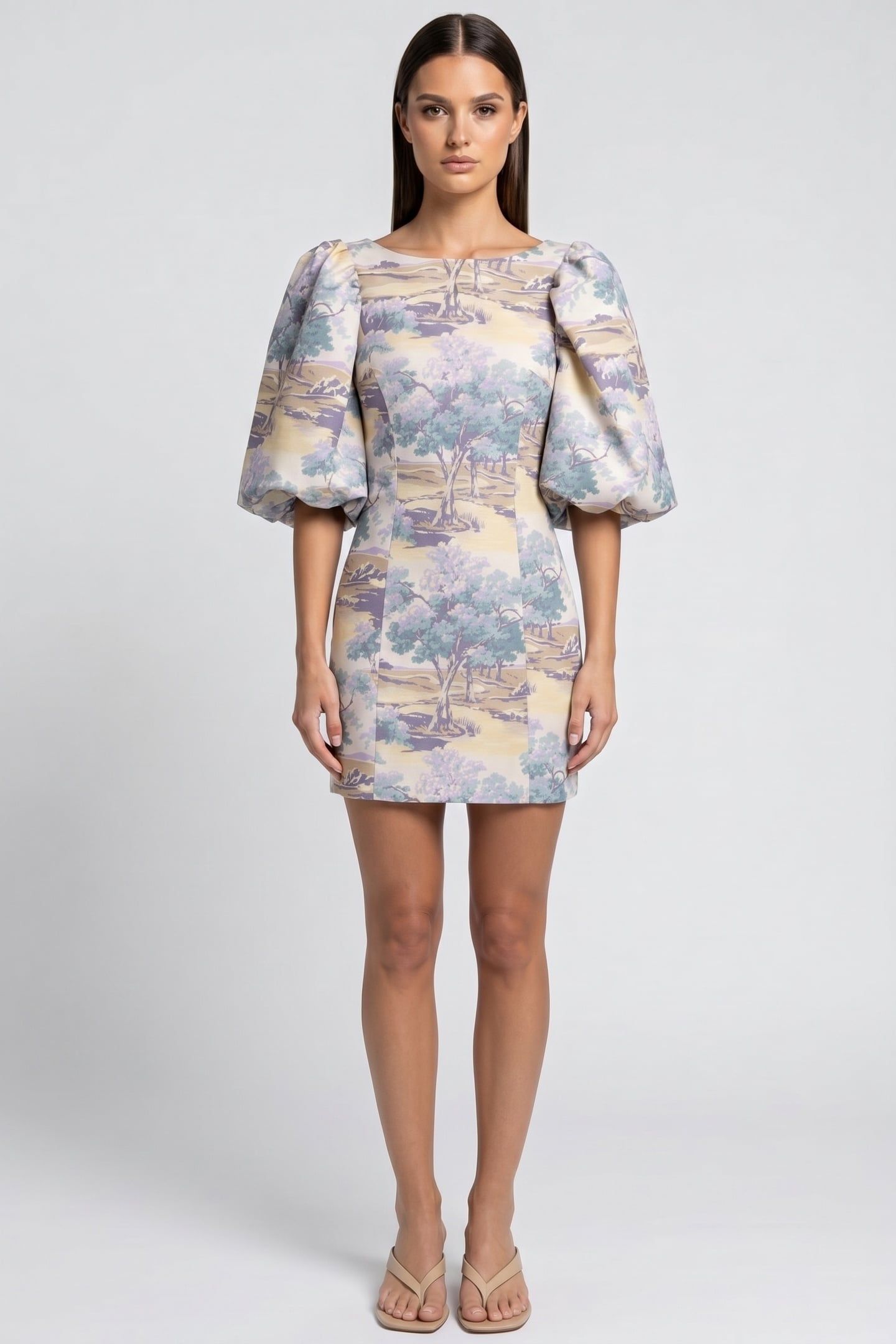DAMIEN DRESS BEIGE 1