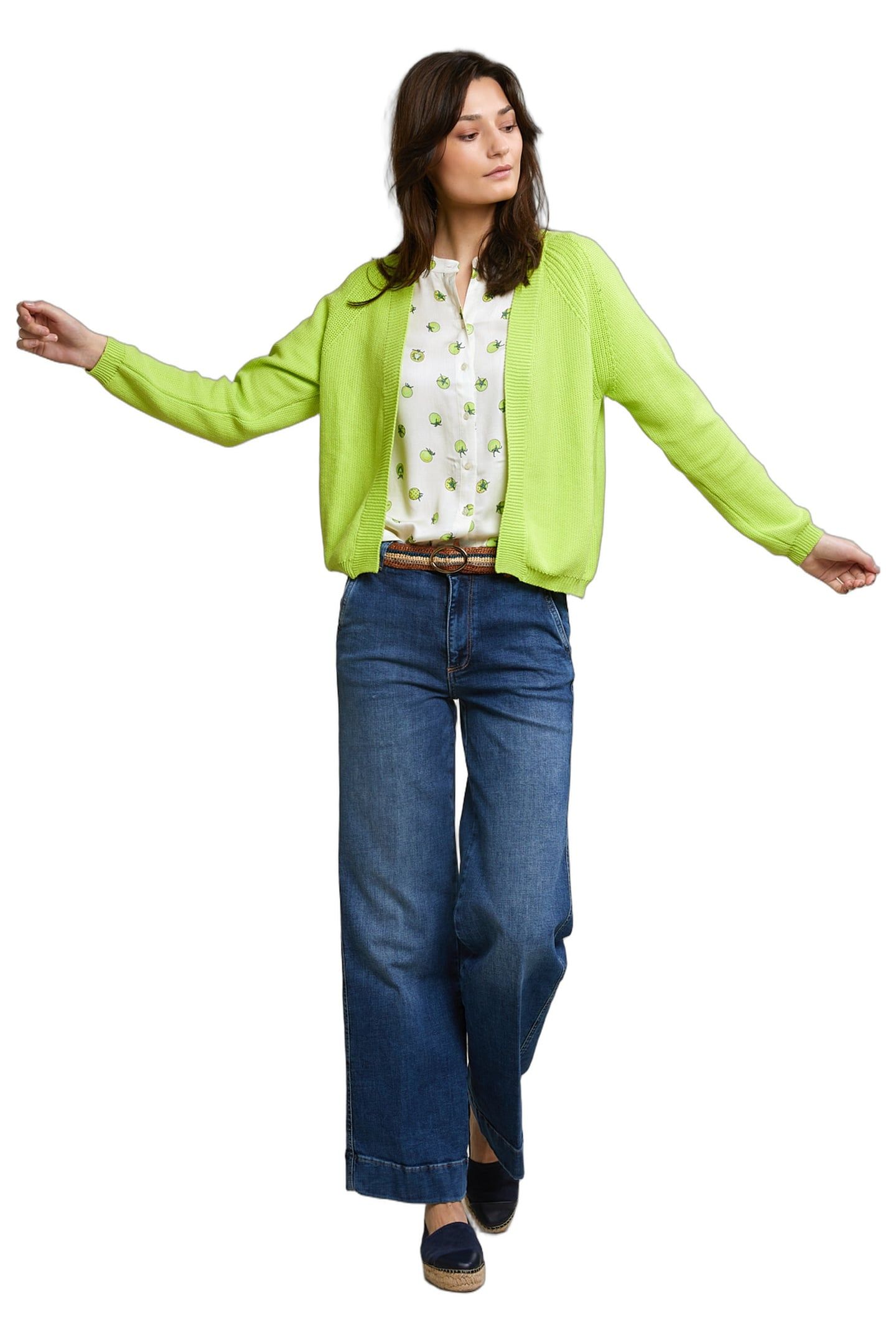 BEIGE/YELLOW FANTASY BLOUSE 3/4 SLEEVES 2